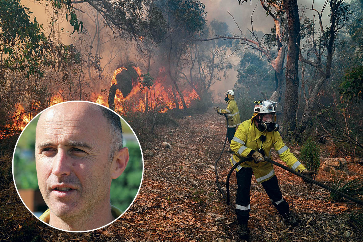 Wildfire specialist Rory Renwick (left) is one of the group of Kiwi firefighters who have been acknowledged for their help with the Australian wildfires. Photo / NZME
