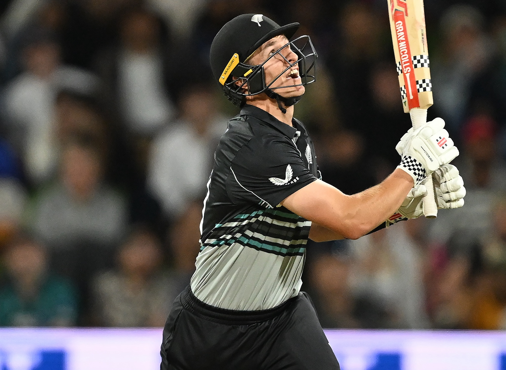 Mitch Hay batting against Sri Lanka. Photo / Photosport