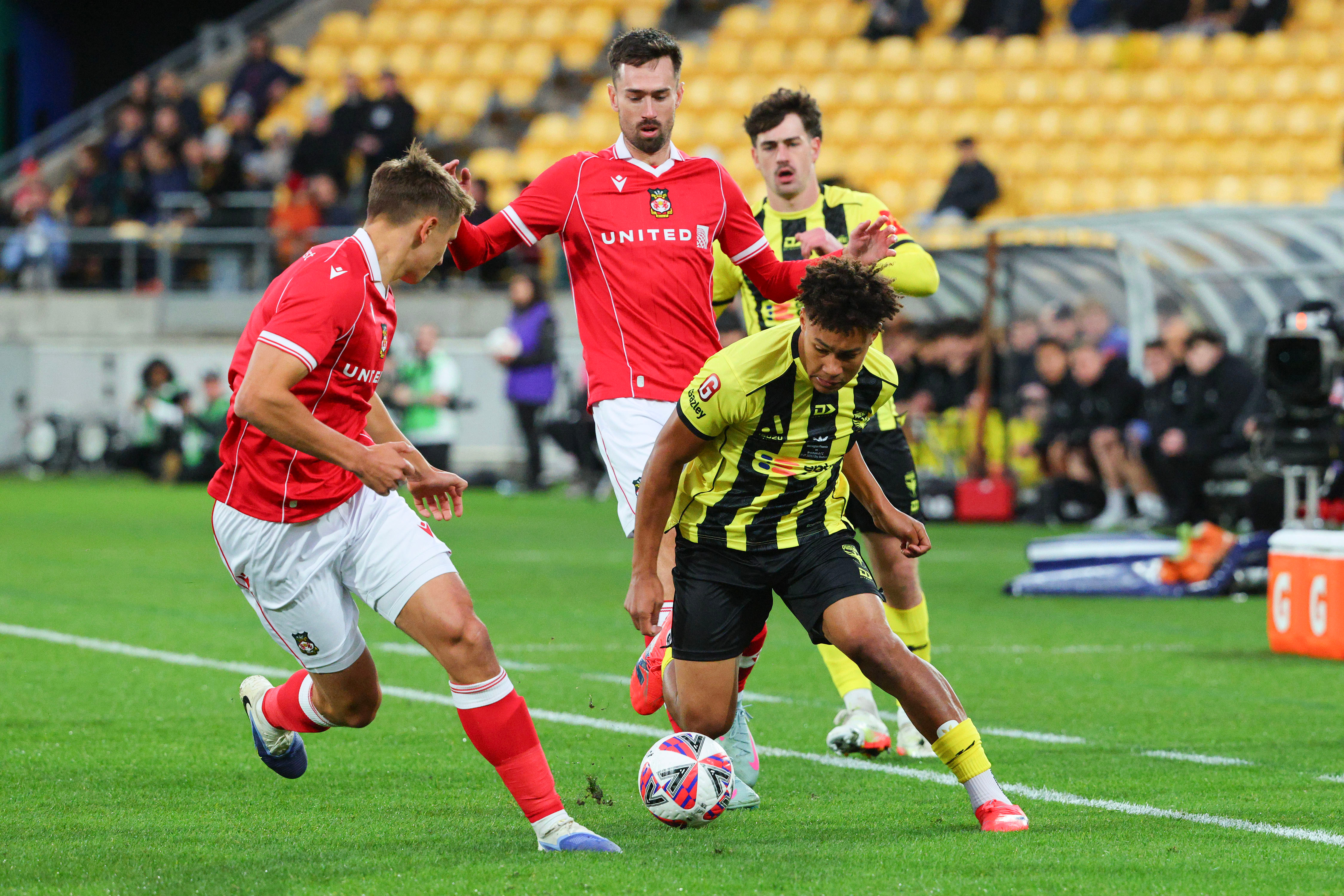 Phoenix forward Luke Brooke-Smith in action against Wrexham. Photo / Photosport