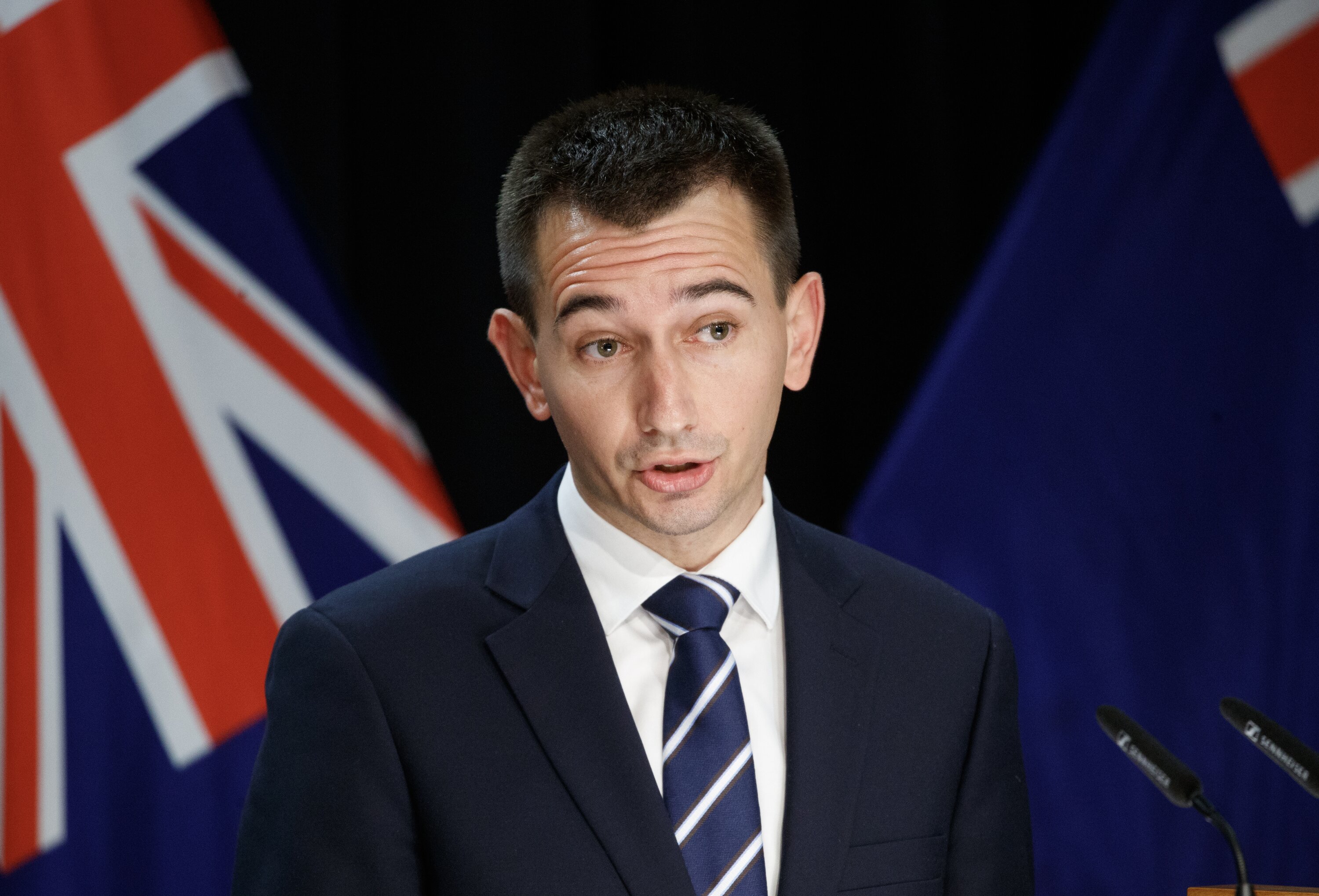 Transport Minister Simeon Brown says misters have been highly unimpressed with KiwiRail's maintenance of its Interislander fleet. Photo / Mark Mitchell.