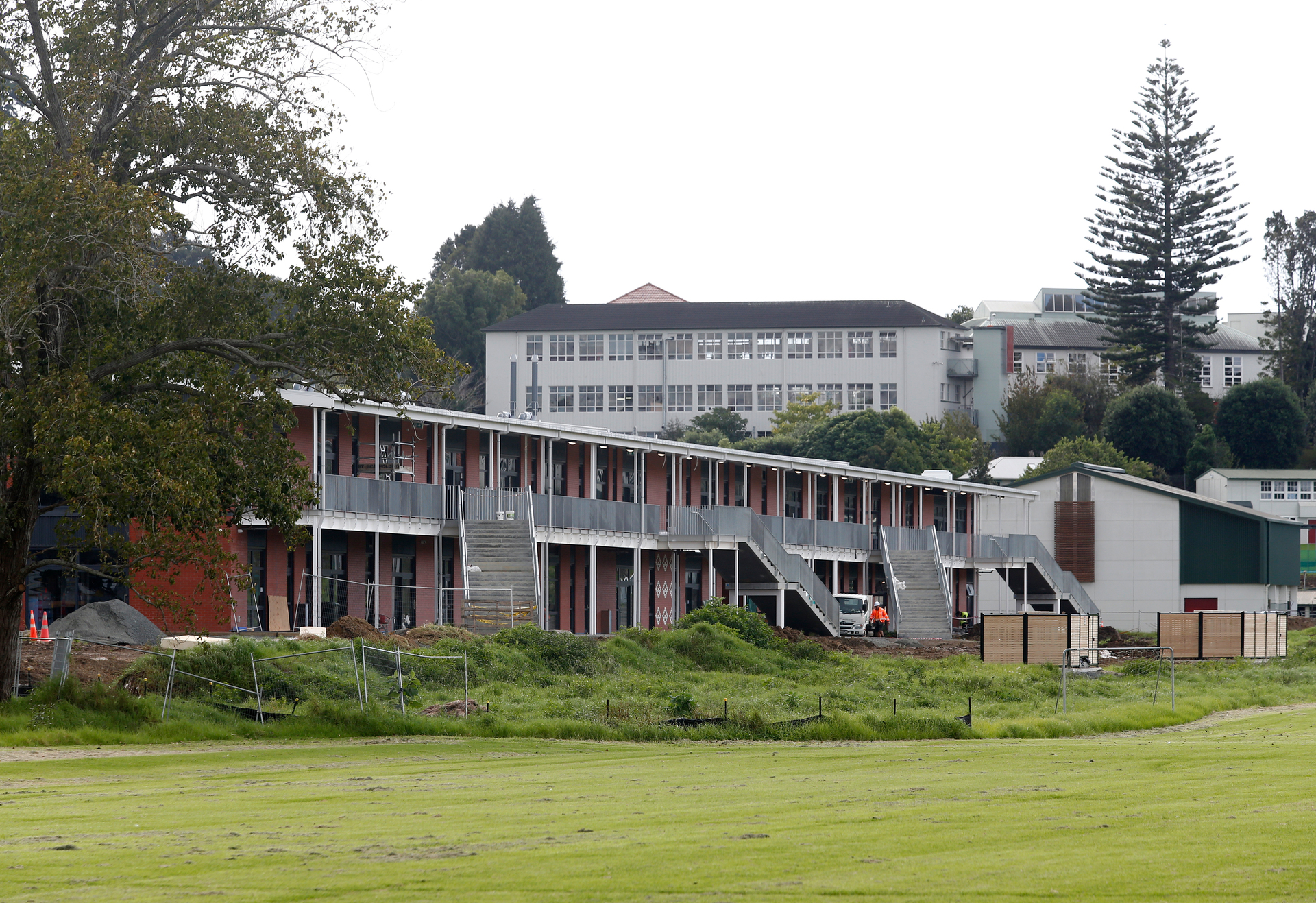 Construction work continues at the new WBHS building site. Photo / Michael Cunningham