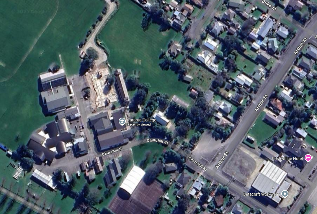 The woman was found dead at a home on Arthur St, near Tararua College. Image / Google Maps