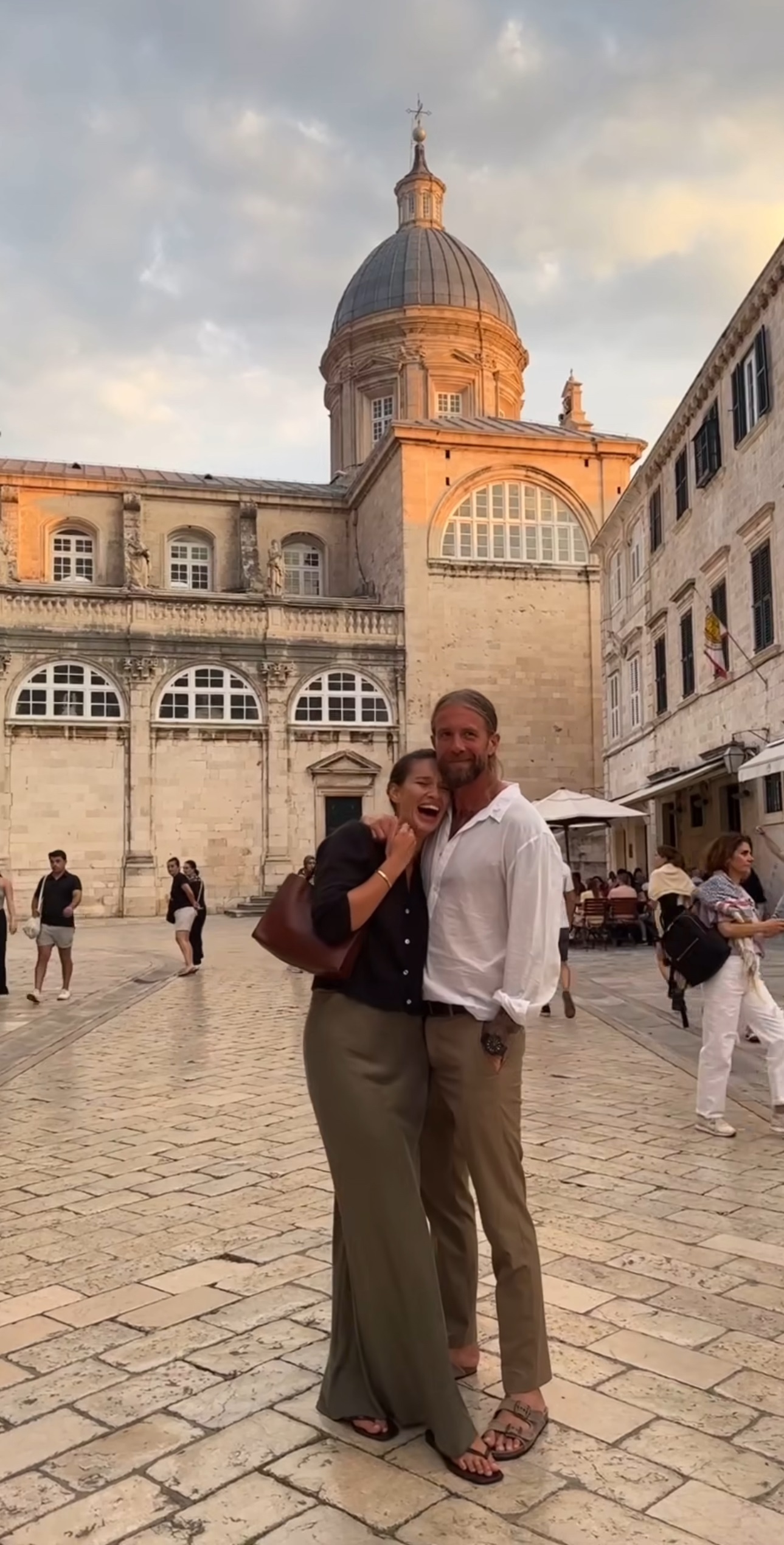 Renee Stewart and Adam Sumner in Dubrovnik. Photo / @renee__stewart