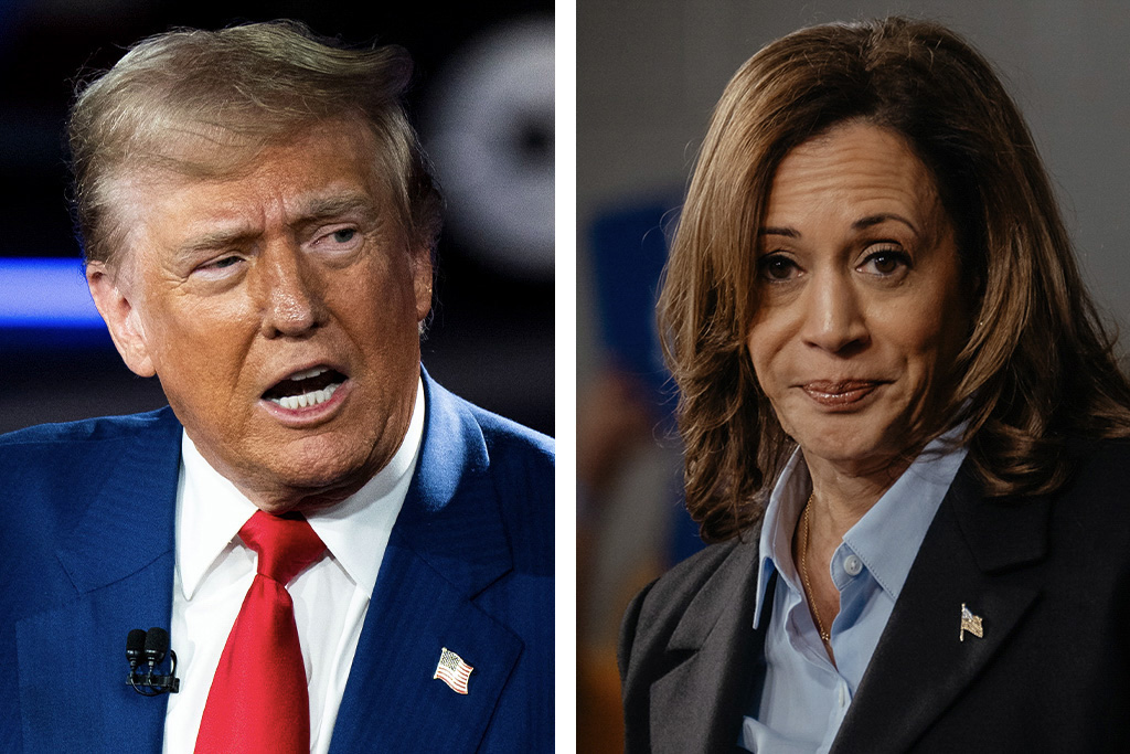 Aides to both Donald Trump and Kamala Harris see the debate as a crucial moment to define Harris for millions of swing voters who know what they think about Trump but are still curious about her. Photos / Doug Mills and Jamie Kelter Davis, The New York Times