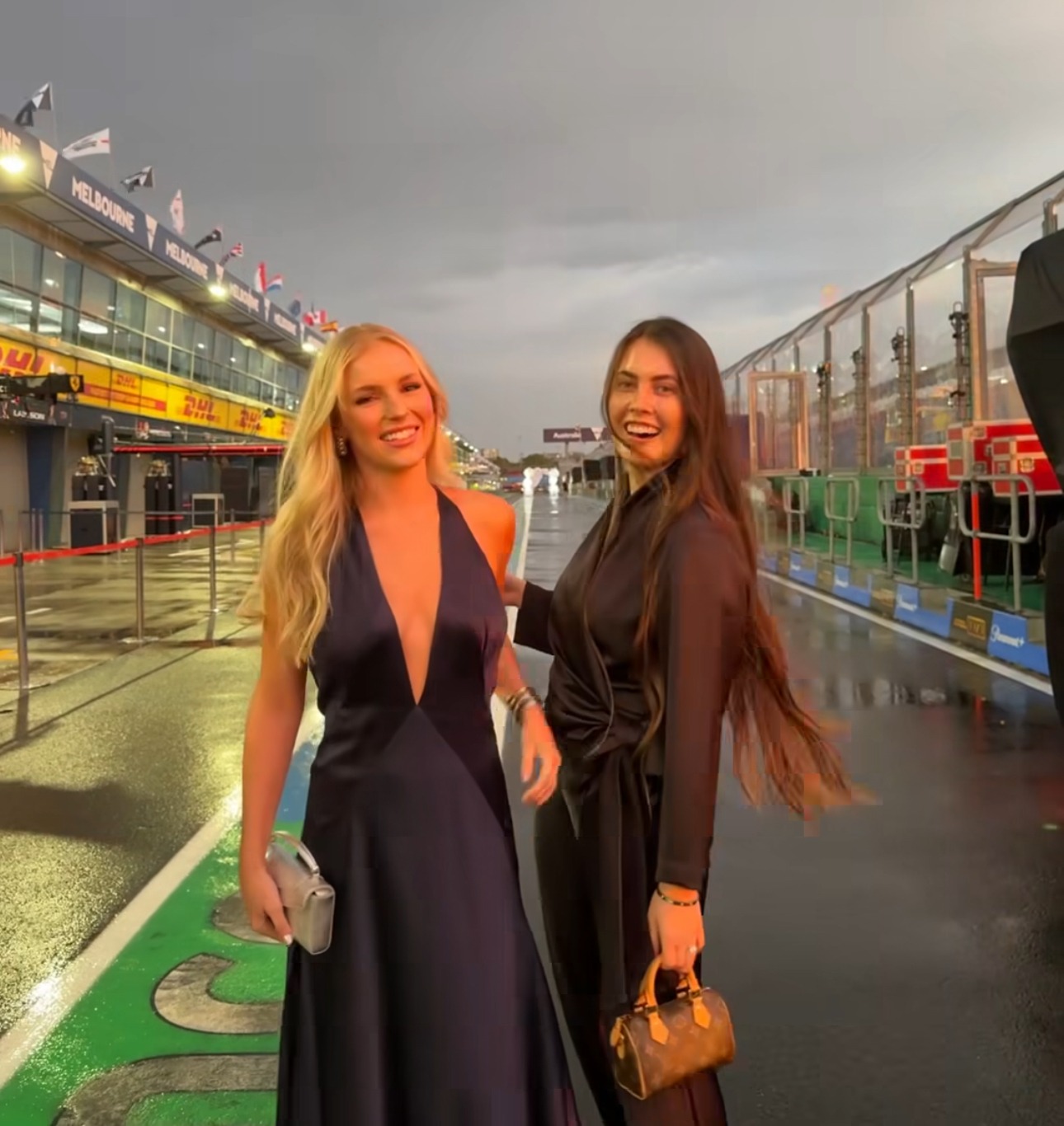 Hannah St John and Mikayla Haycock at the Glamour on the Grid Party in Melbourne. Photo / @MikaylaHancock