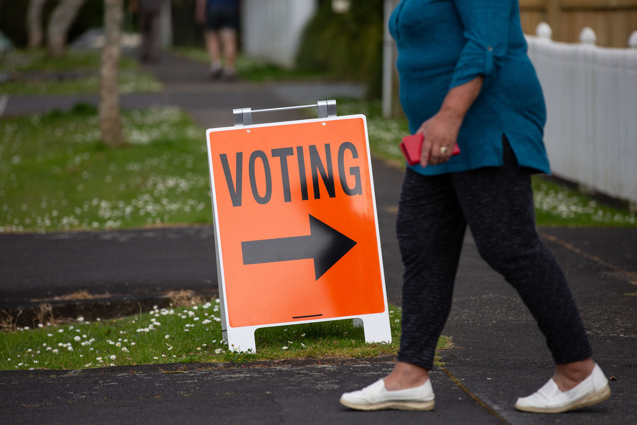 Locals in the Port Waikato electorate finally had their chance to vote for their MP today. New Zealand Herald photograph by Sylvie Whinray