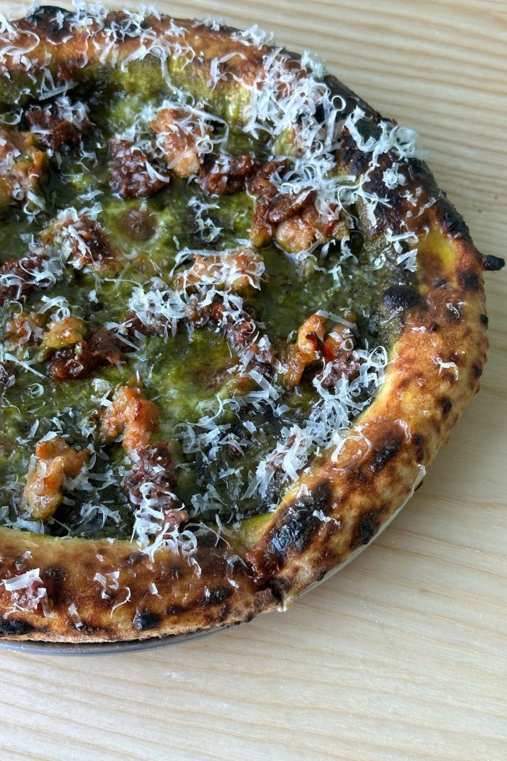 The cavolo nero, sausage, chilli pizza is a favourite of guests and staff alike. Photo / @lillies.lillies.lillies