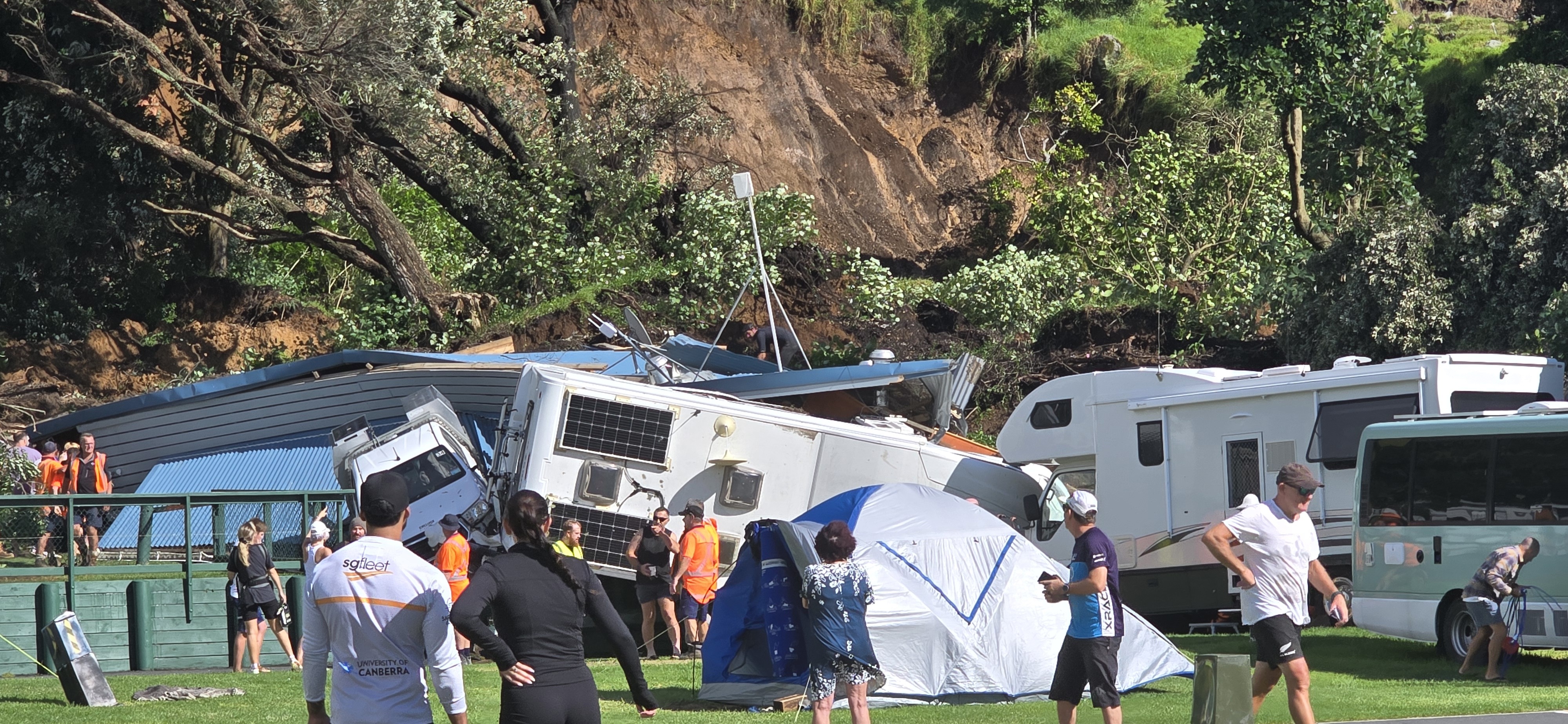 The Mt Maunganui campsite.