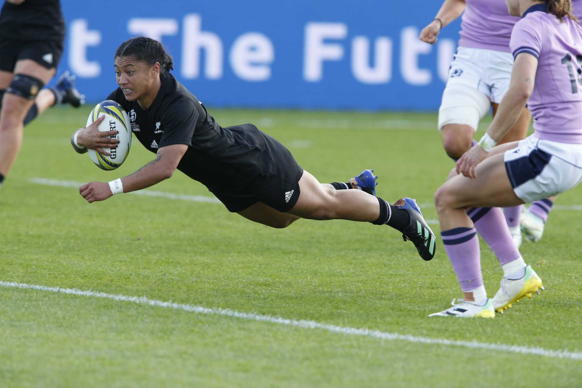 Black Ferns Try scorer 14, in what would be a 57 - 0 game against Scotland. Photo / Michael Cunningham