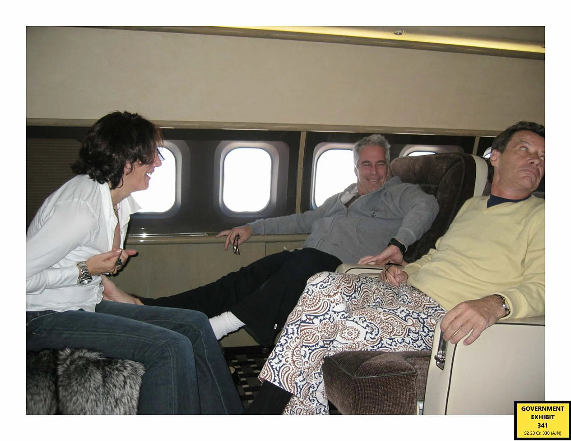 Jean-Luc Brunel (right) with Jeffrey Epstein and Ghislaine Maxwell. Photo / Supplied