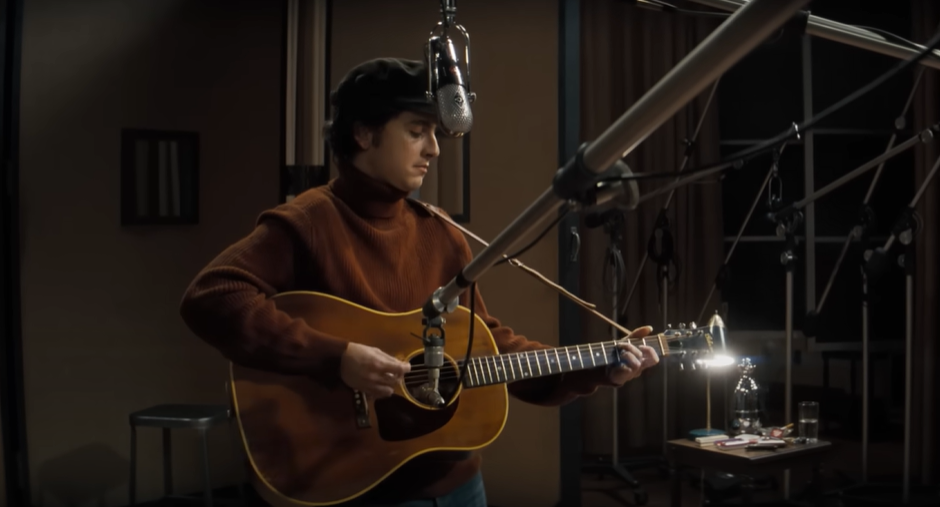 Timothee Chalamet as Bob Dylan.