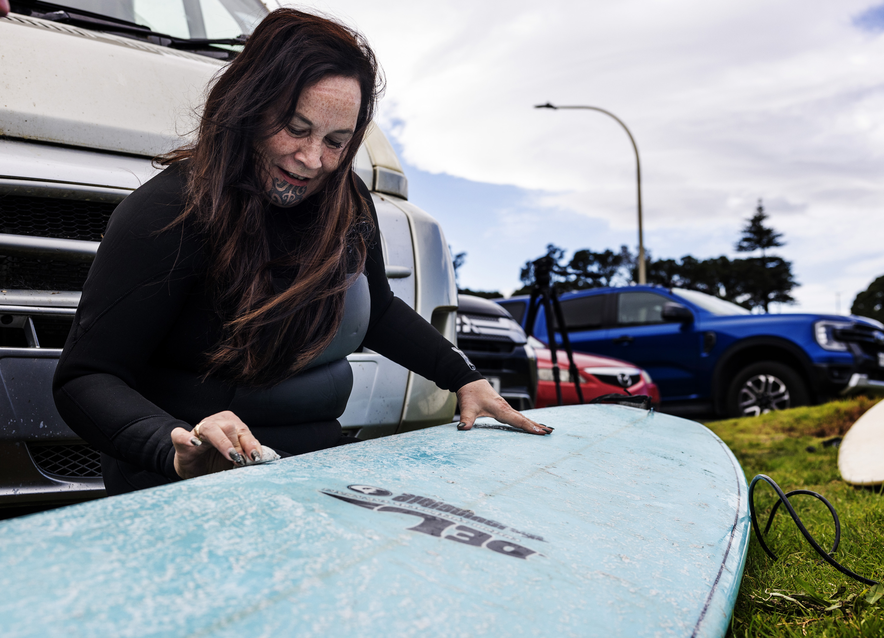 Te Pāti Maori co-leader Debbie Ngarewa Packer is a keen surfer and credits that as contributing to her passion for protecting the moana. Photo / Mike Scott