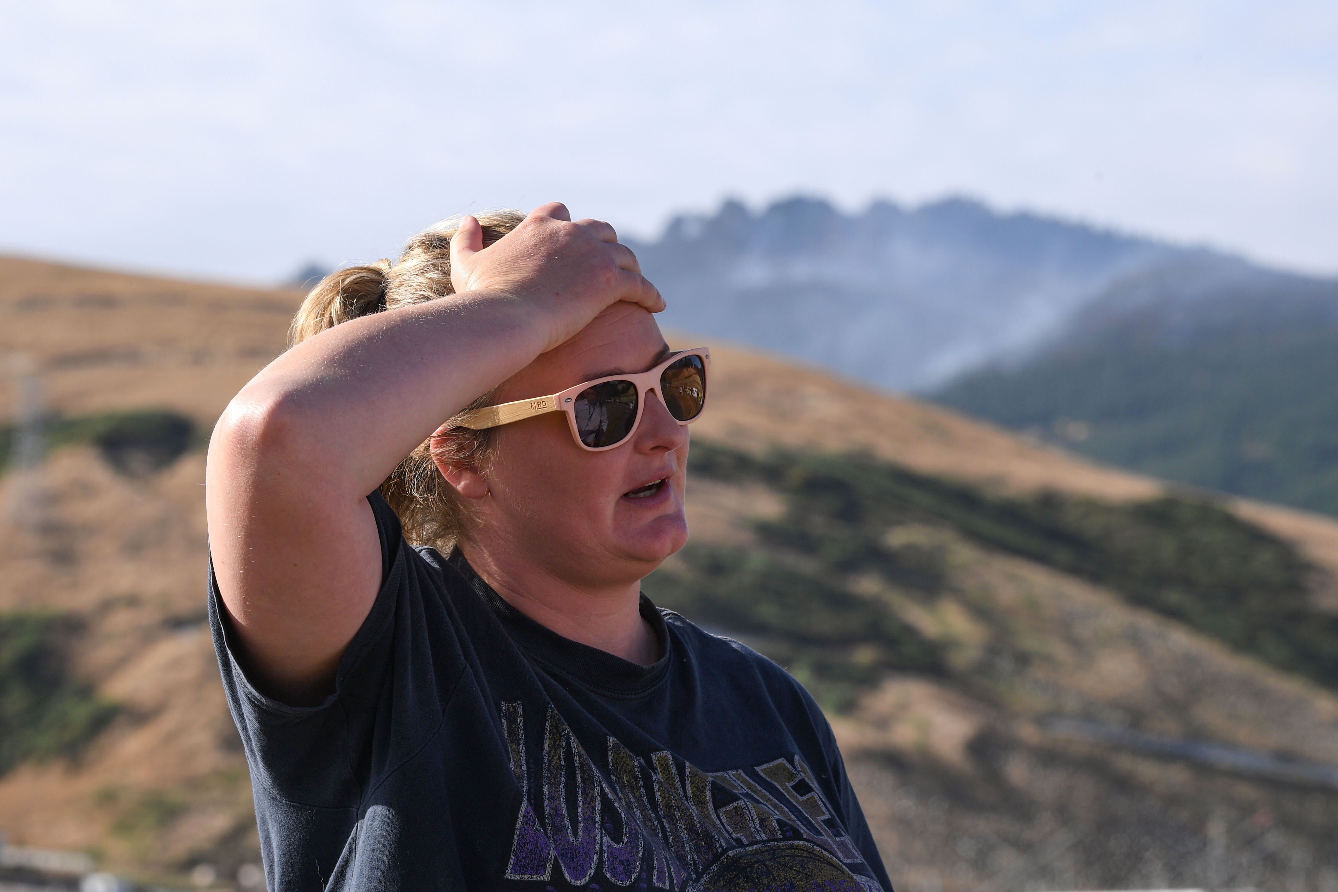 Anna Spark lost her home in the Port Hills fire. She was living on family land in a shipping container. Photo / Joe Allison