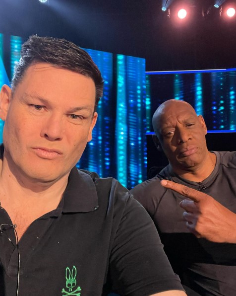 Mark Labbett posed alongside fellow 'Chaser' Shaun Wallace in the snap. Photo / Instagram