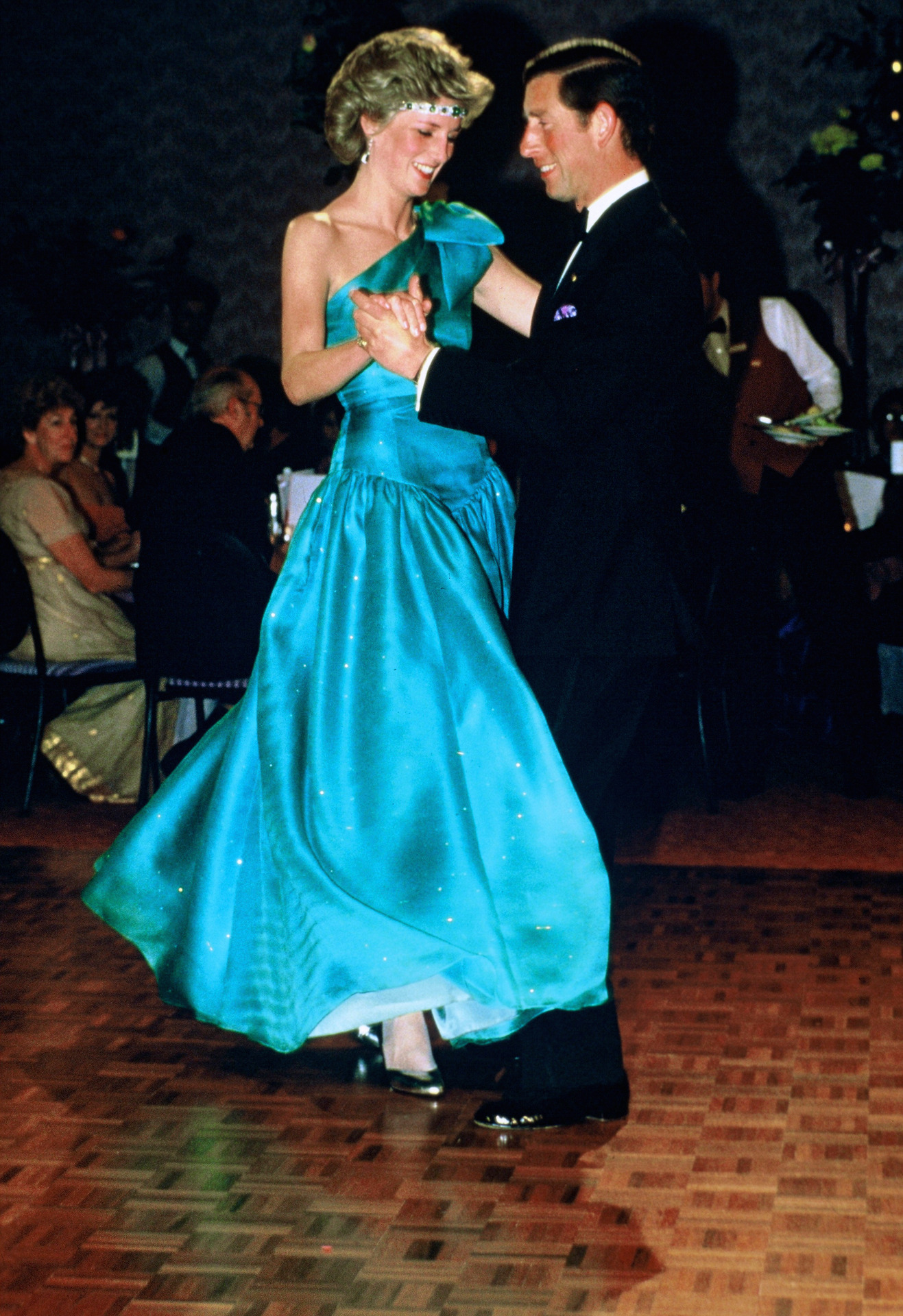 Princess Charlotte shares her hobby with her grandmother, Diana, pictured here dancing with Prince Charles in 1985 in Melbourne, Australia. Photo / Getty Images