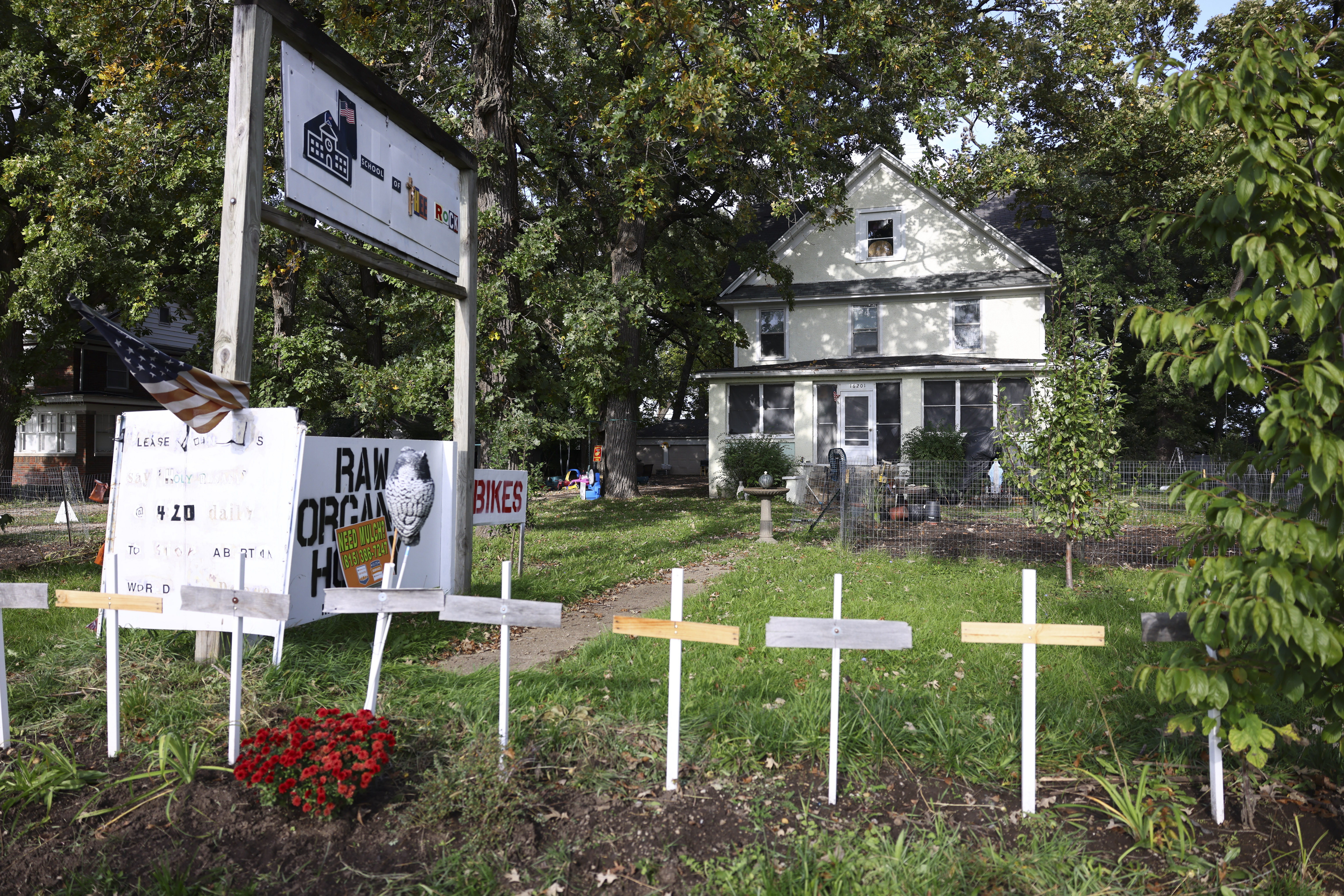 The home where a boy was killed and a woman critically injured after they were stabbed by their landlord who targeted them because they were Muslim. Photo / AP