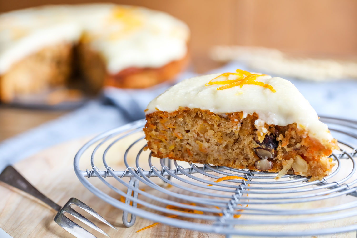 Sweet and moreish, this traditional carrot cake is the perfect addition to any high tea. Photo / Babiche Martens