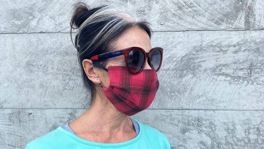 Designer Annah Stretton's community project supplying face masks sewn from fabric off-cuts aims to help the most vulnerable in our communities. Photo / Supplied 