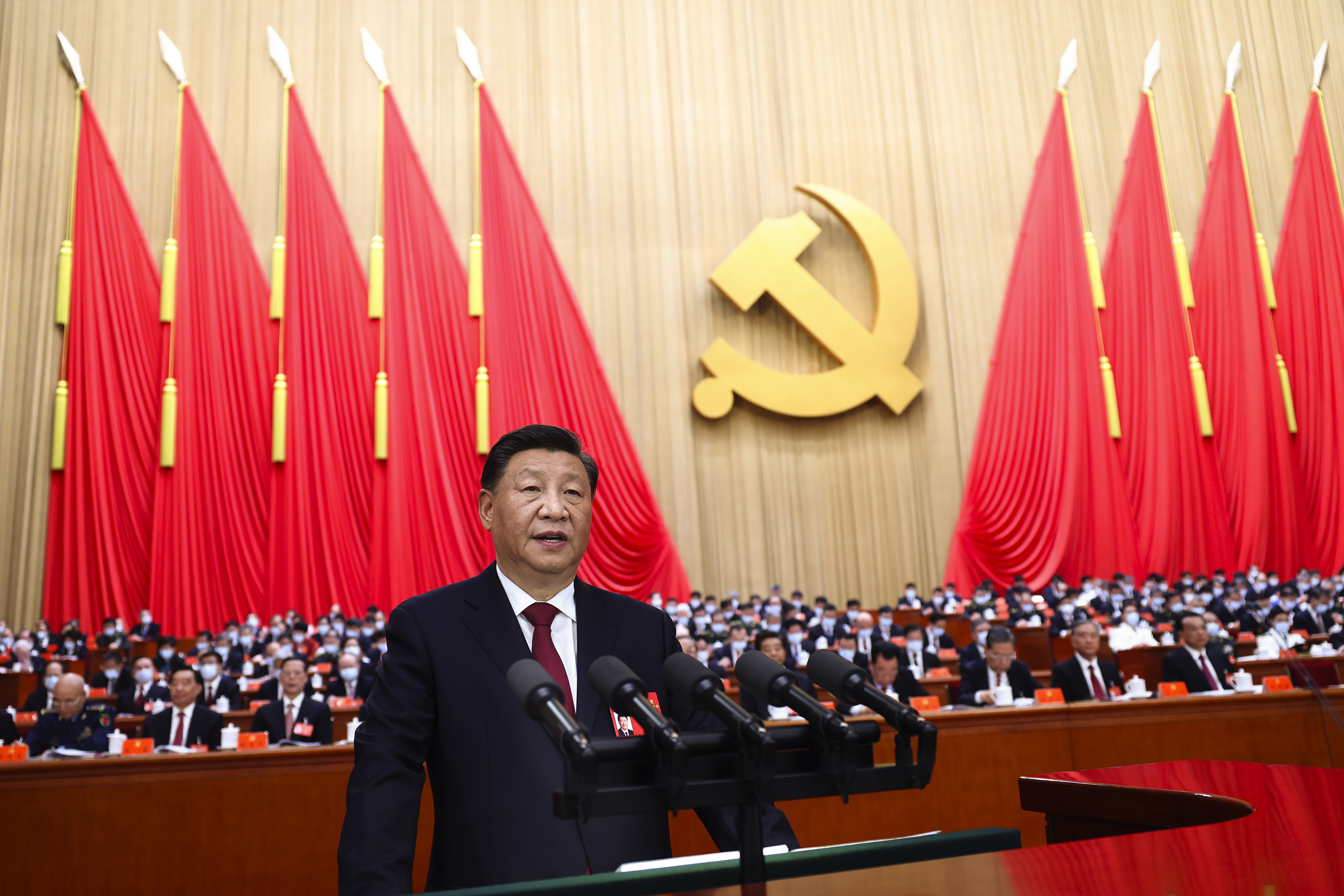 Chinese President Xi Jinping delivers a speech during the opening ceremony of the 20th National Congress of China's ruling Communist Party. Photo / Ju Peng, Xinhua via AP
