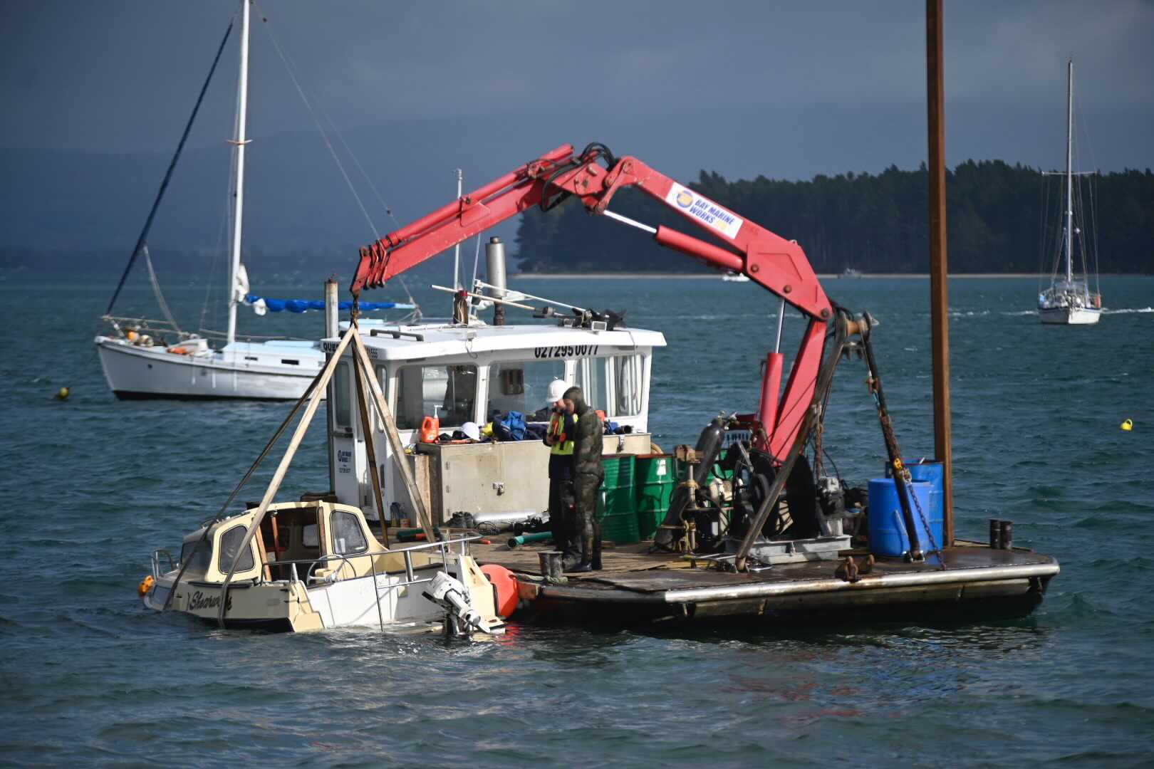 Vessel that sunk in Tauranga s Pilot Bay being refloated NZ Herald