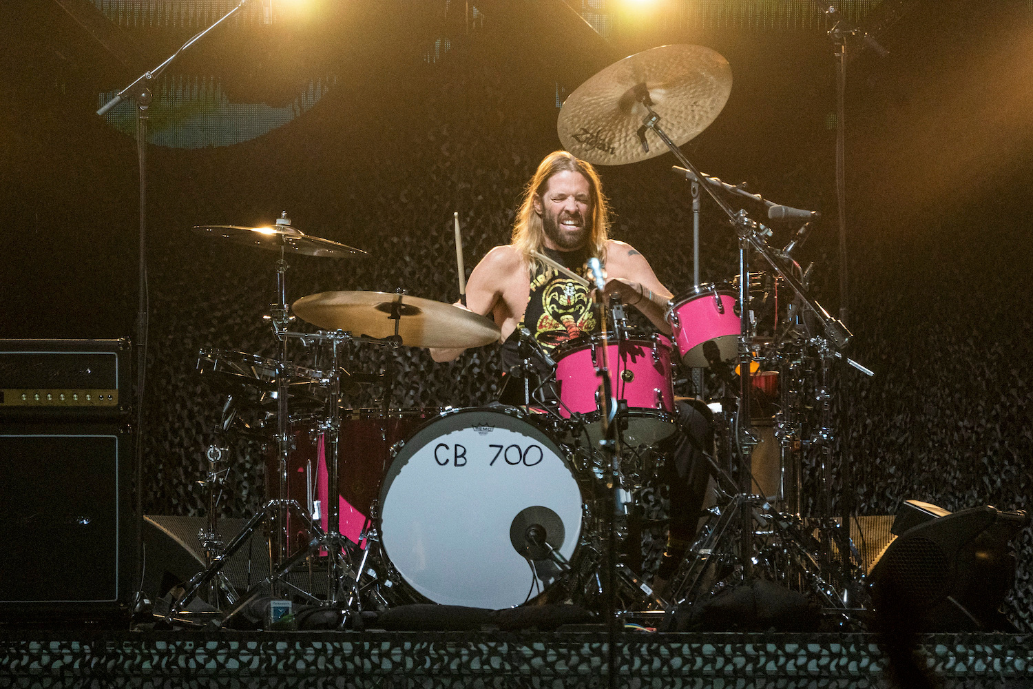 Taylor Hawkins of the Foo Fighters performs at the Innings Festival at Tempe Beach Park on February 26 this year. Photo / AP
