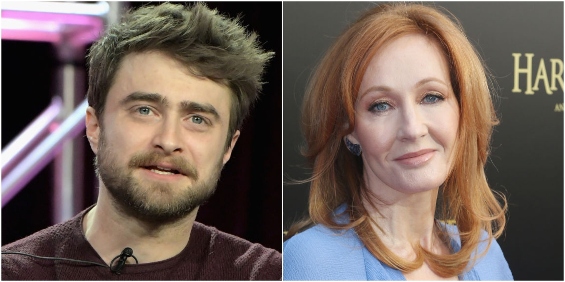 Daniel Radcliffe and J.K. Rowling. Photos / Getty Images