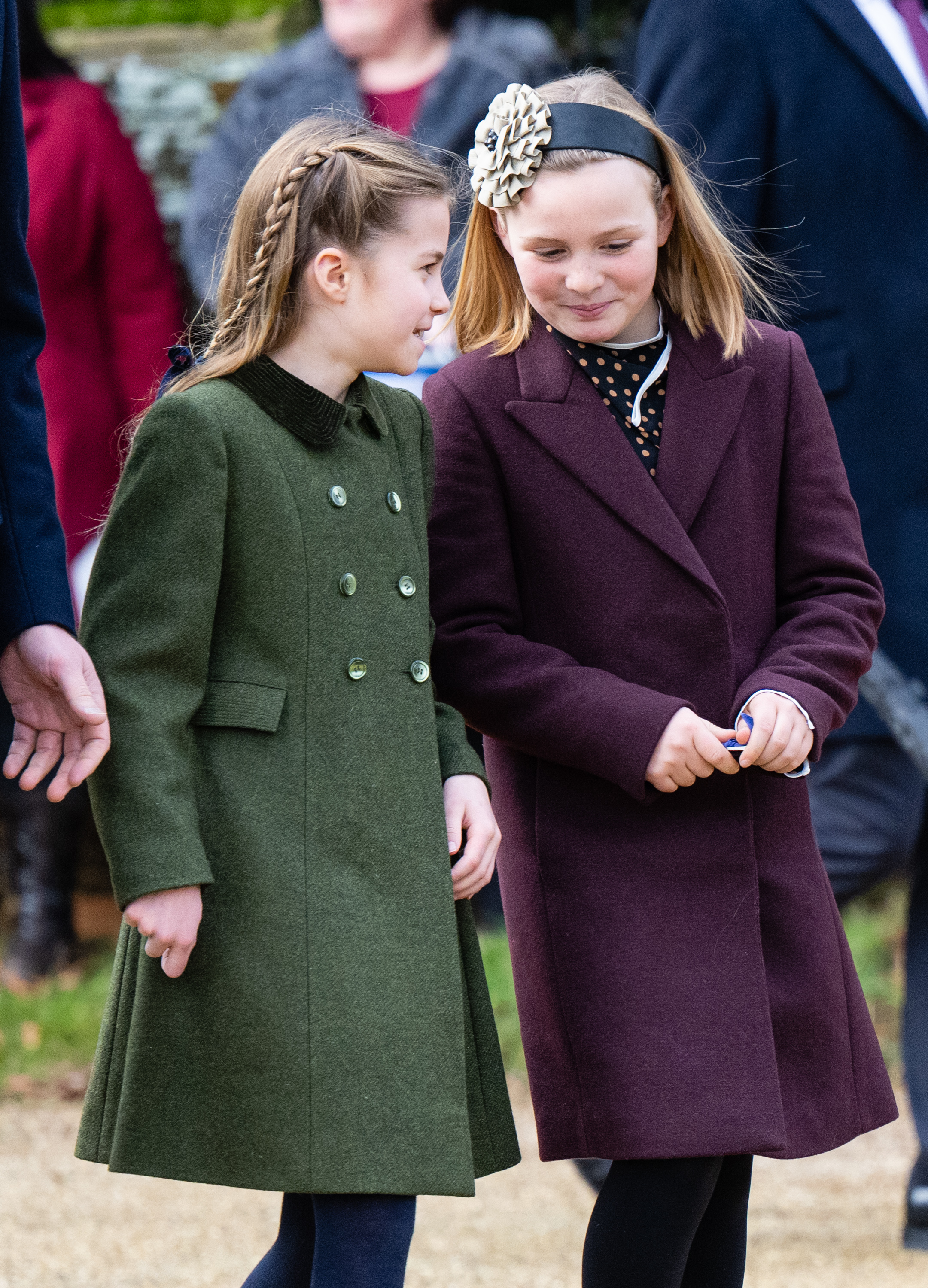 Charlotte and Mia walk together at Sandringham. Photo / Getty Images