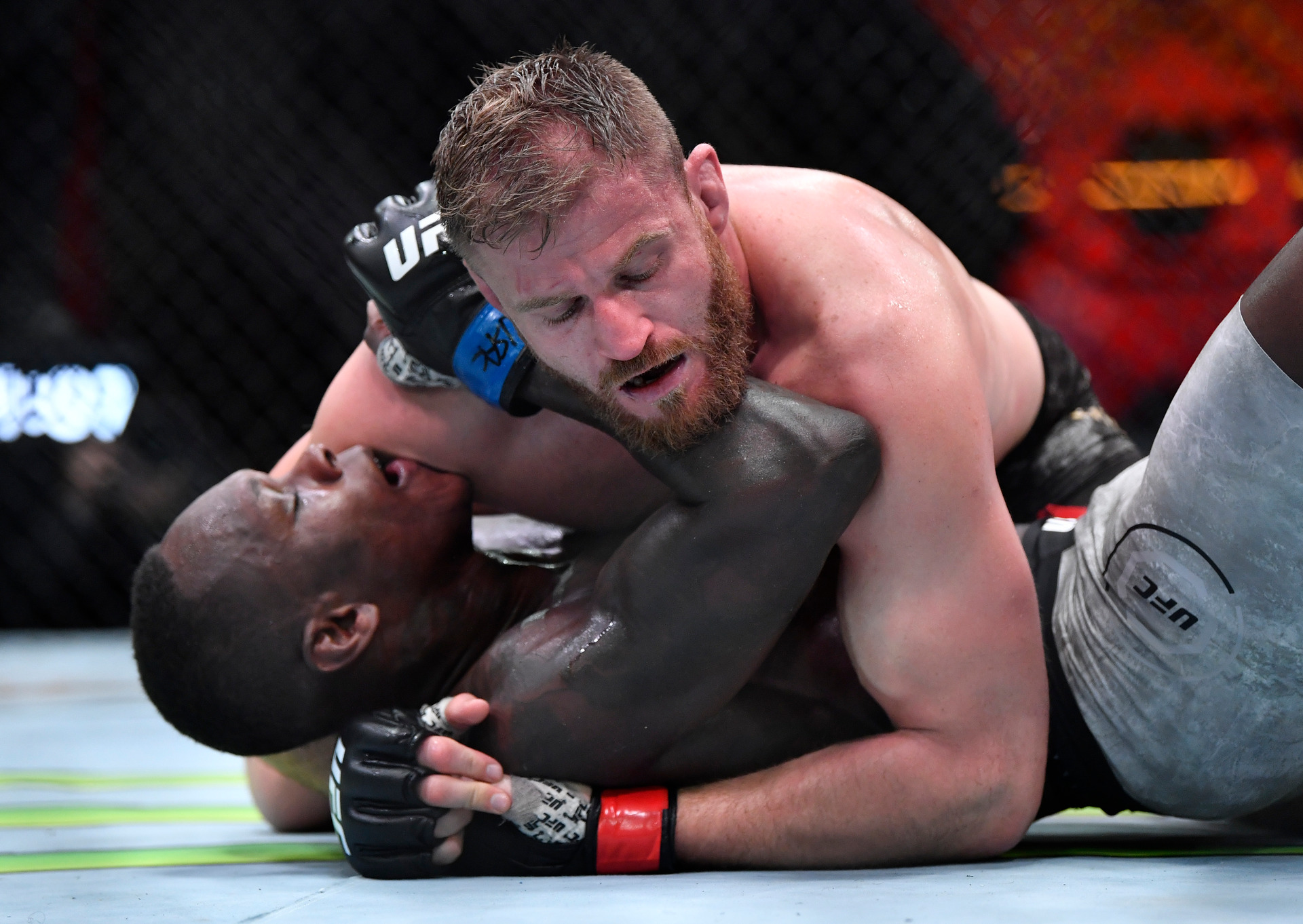 Jan Blachowicz controlled Israel Adesanya on the ground for much of the final two rounds. Photo / Getty