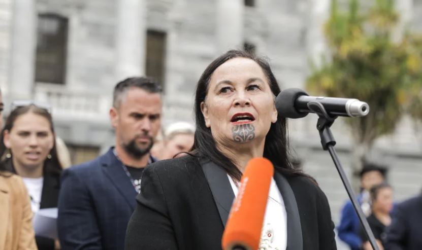 Te Pāti Māori co-leader Debbie Ngarewa-Packer attacked the Government's law change in the House this afternoon. Photo: RNZ / Samuel Rillstone