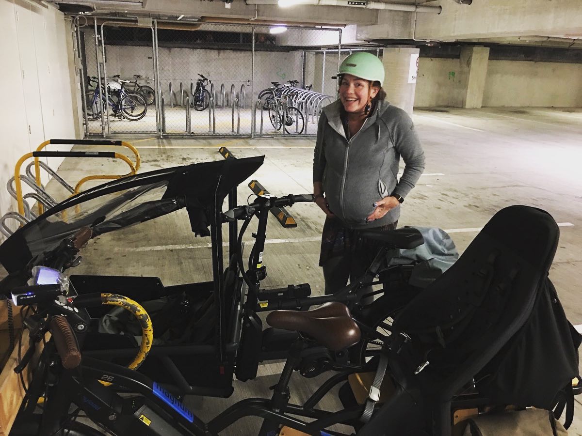 The MP rode her bike to hospital while contractions were two to three minutes apart. Photo / Facebook