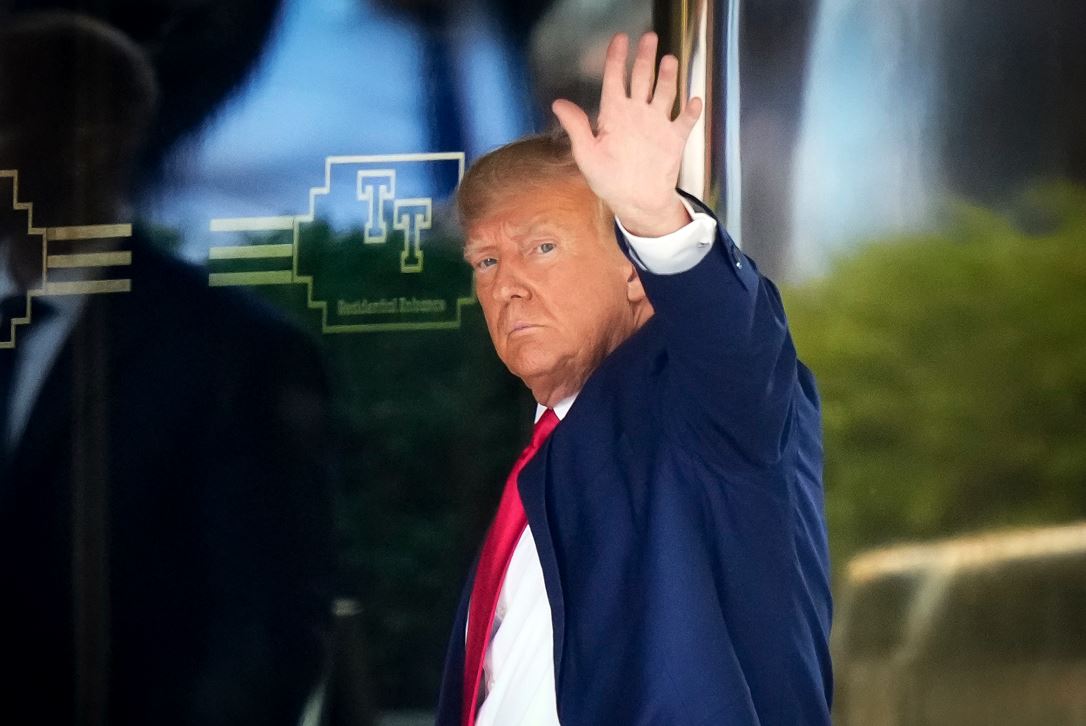 Donald Trump arrives at Trump Tower in New York. Photo / AP