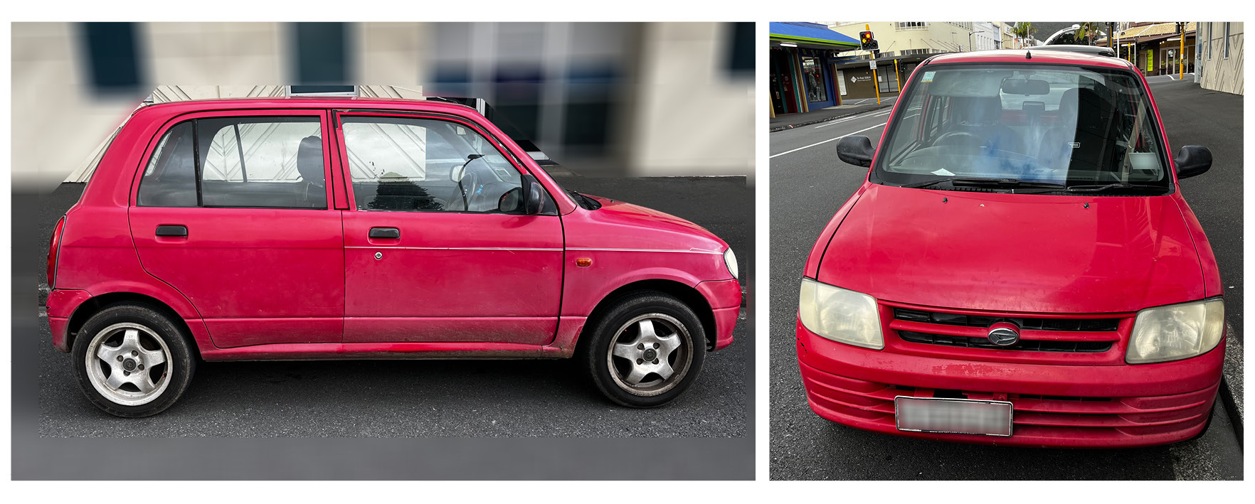 Police are seeking sightings of this red Daihatsu between the hours of 8.15pm and 9.15pm on January 28 near the Ōtaika Valley Rd and Mangakahia Rd areas as part of their investigation. Photo / New Zealand Police