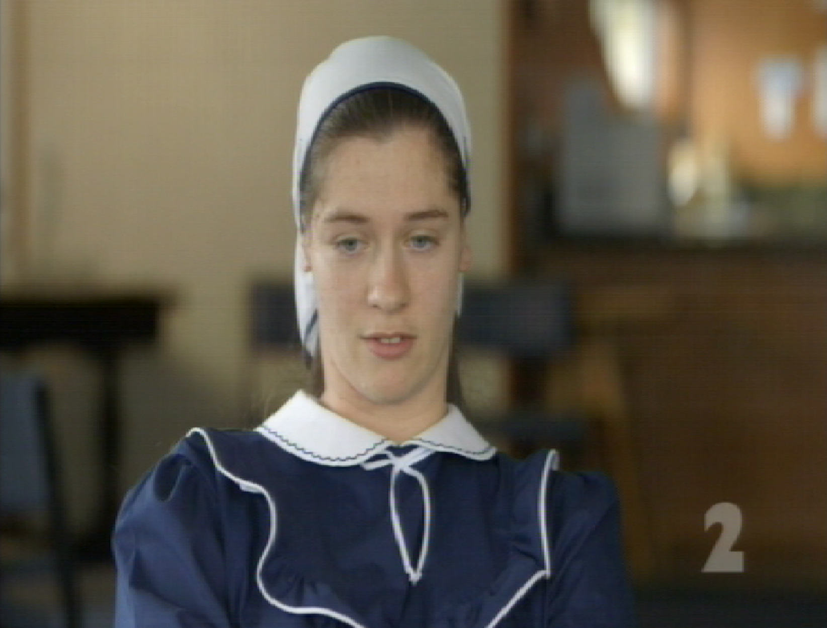 Pearl Valor during her time at the community appearing on TVNZ documentary Gloriavale - Life and Death. Photo / TVNZ