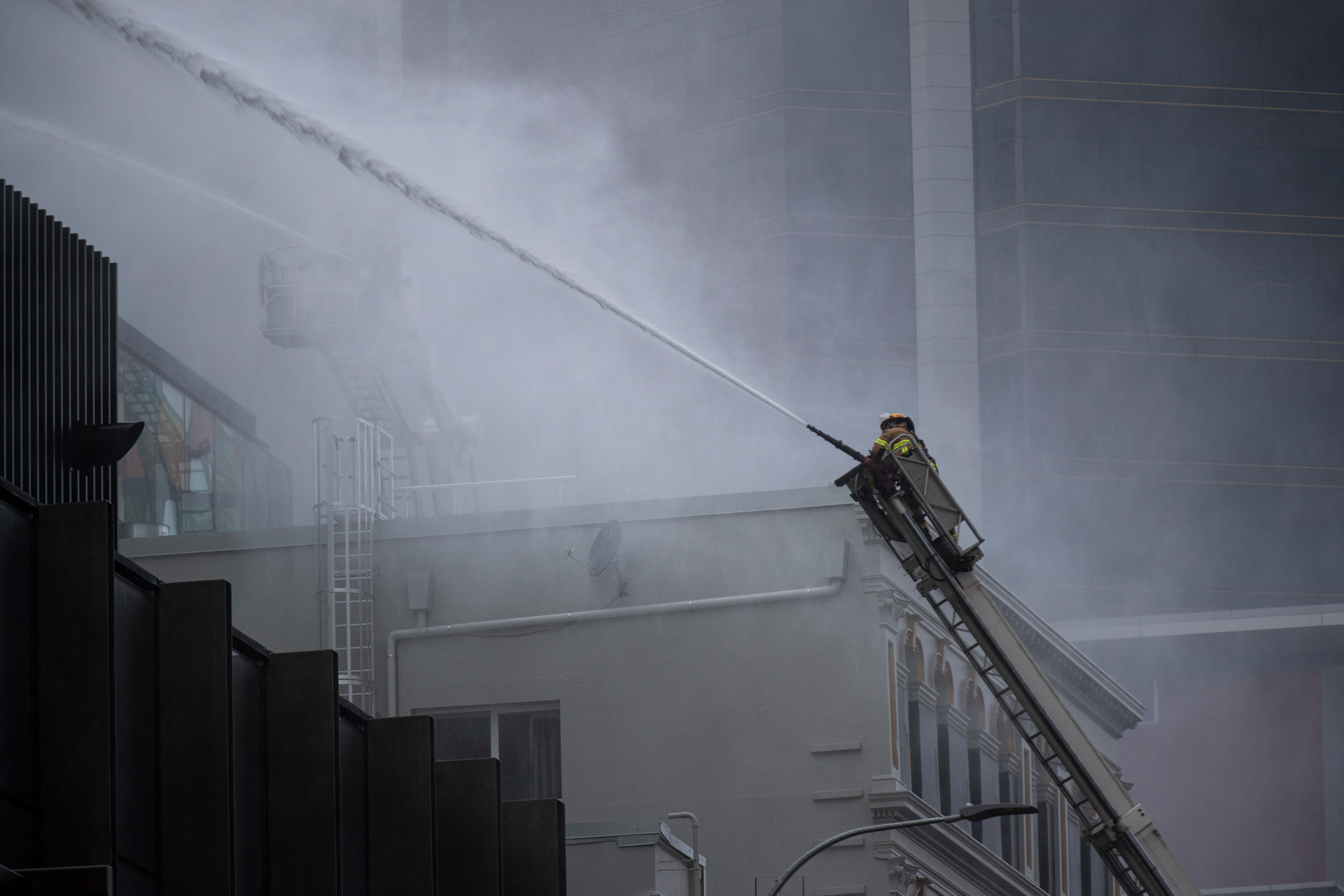 Firefighters battled the blaze in October, 2019. Photo / Dean Purcell