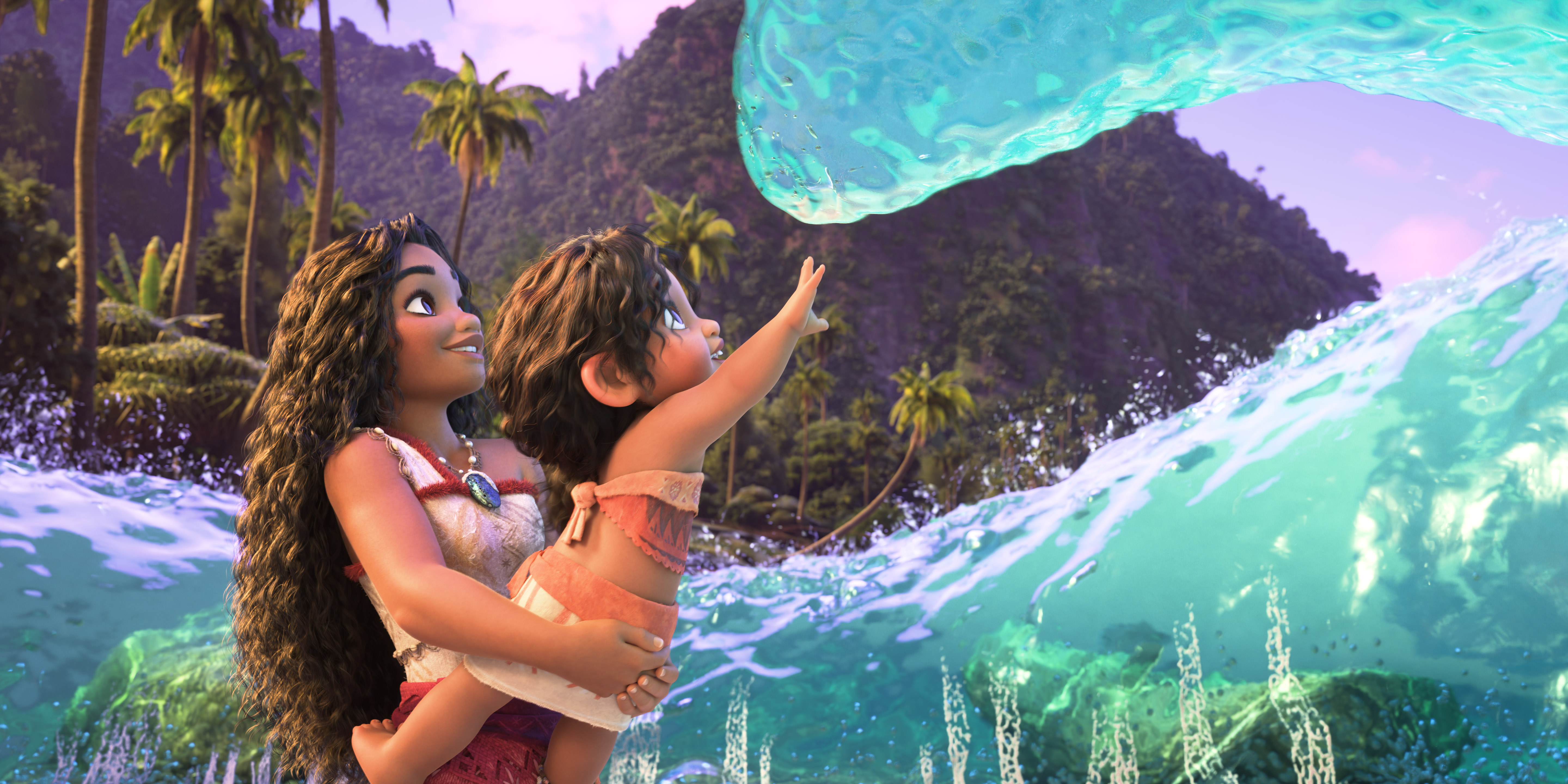 In the latest film, Moana is a big sister to toddler Simea. Photo / Disney