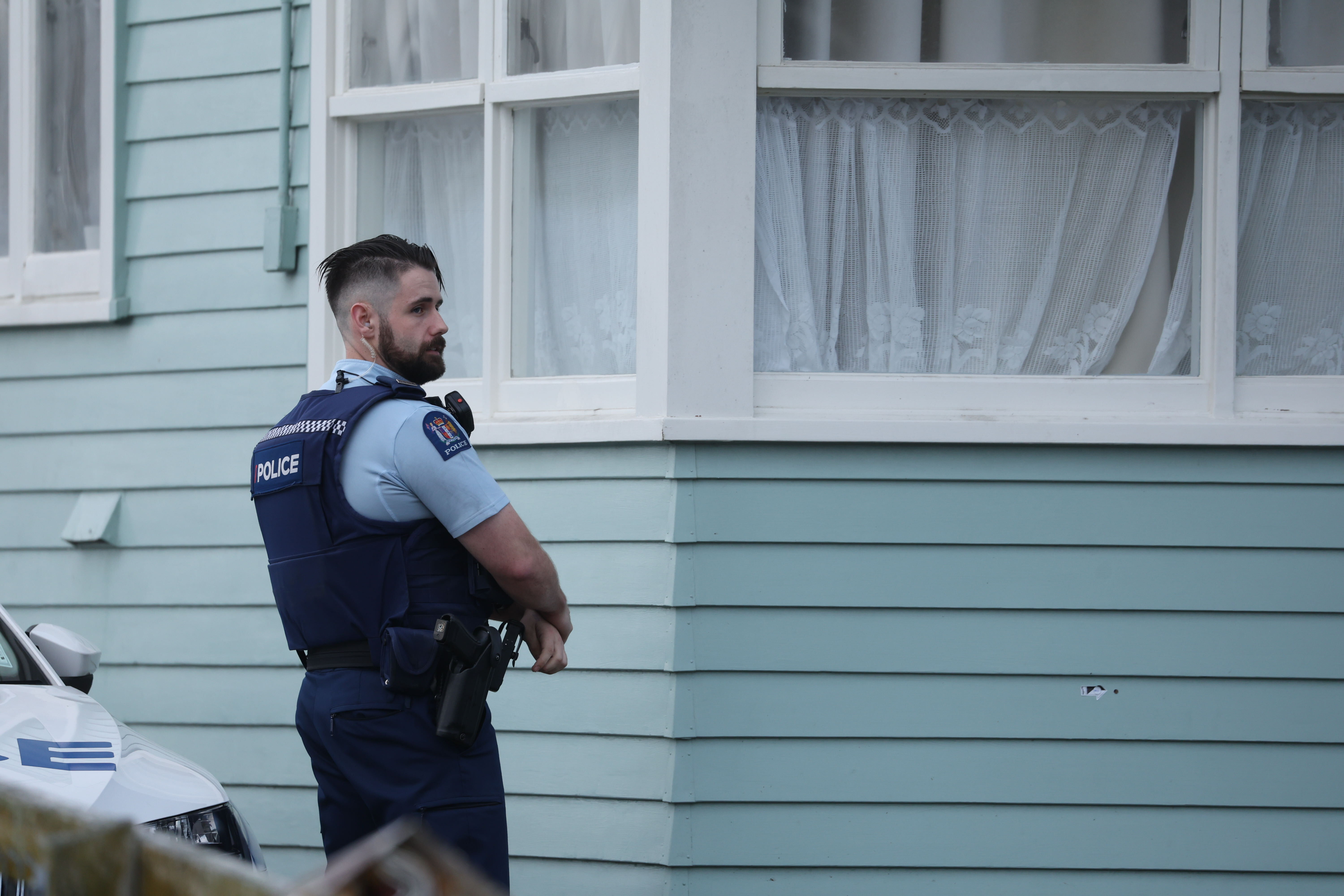 Police at the scene of an overnight shooting in Māngere East. Photo / Jason Oxenham