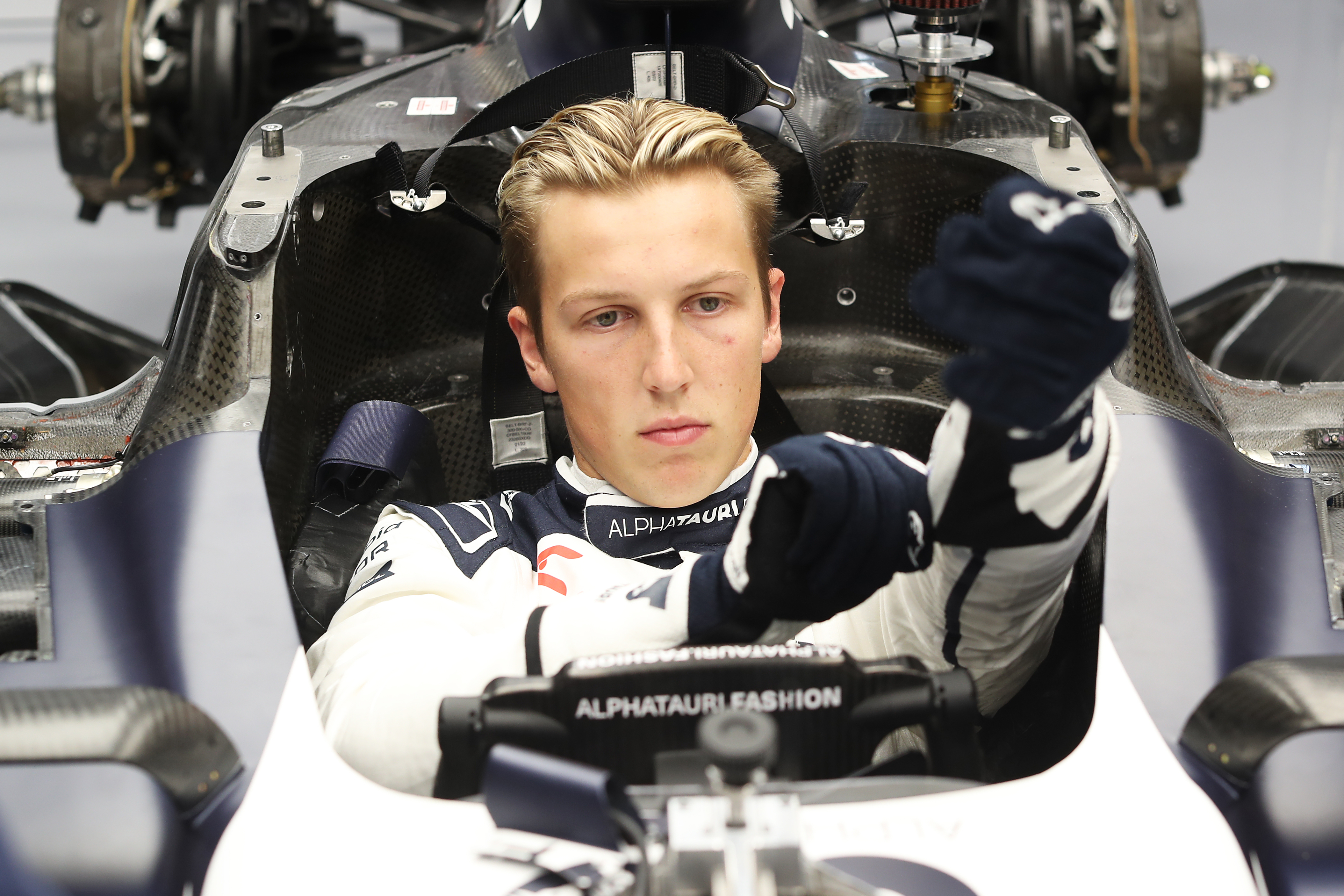 Liam Lawson in the 2023 AlphaTauri car. Photo / Getty Images