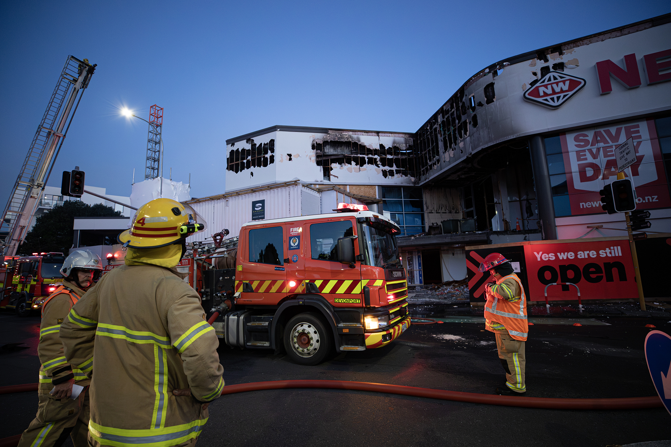 Tuesday's fire burned for 10 hours. Photo / Hayden Woodward