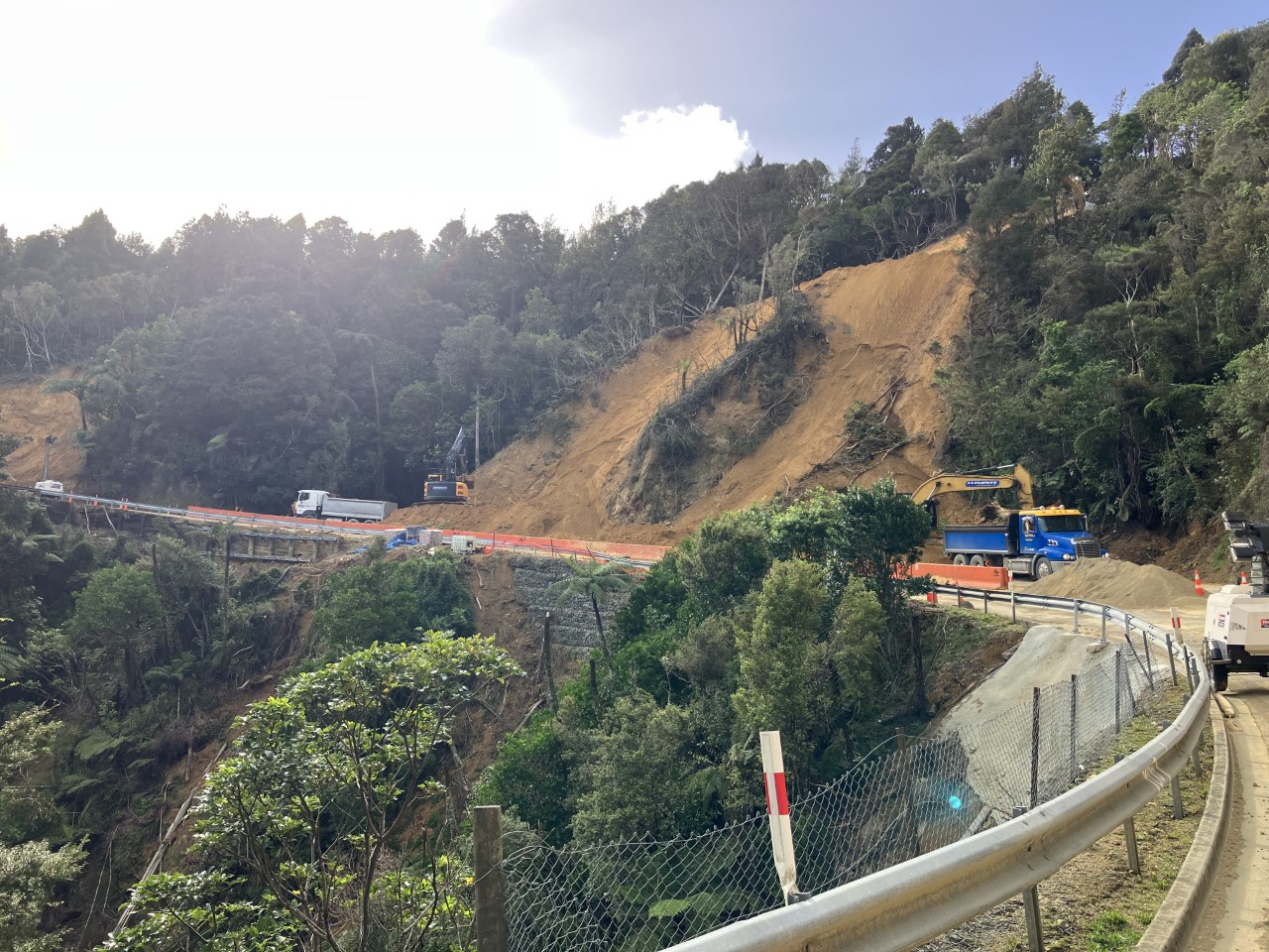 State Highway 1 over the Brynderwyns reopened today in both directions after contractors cleared a number of big slips.
