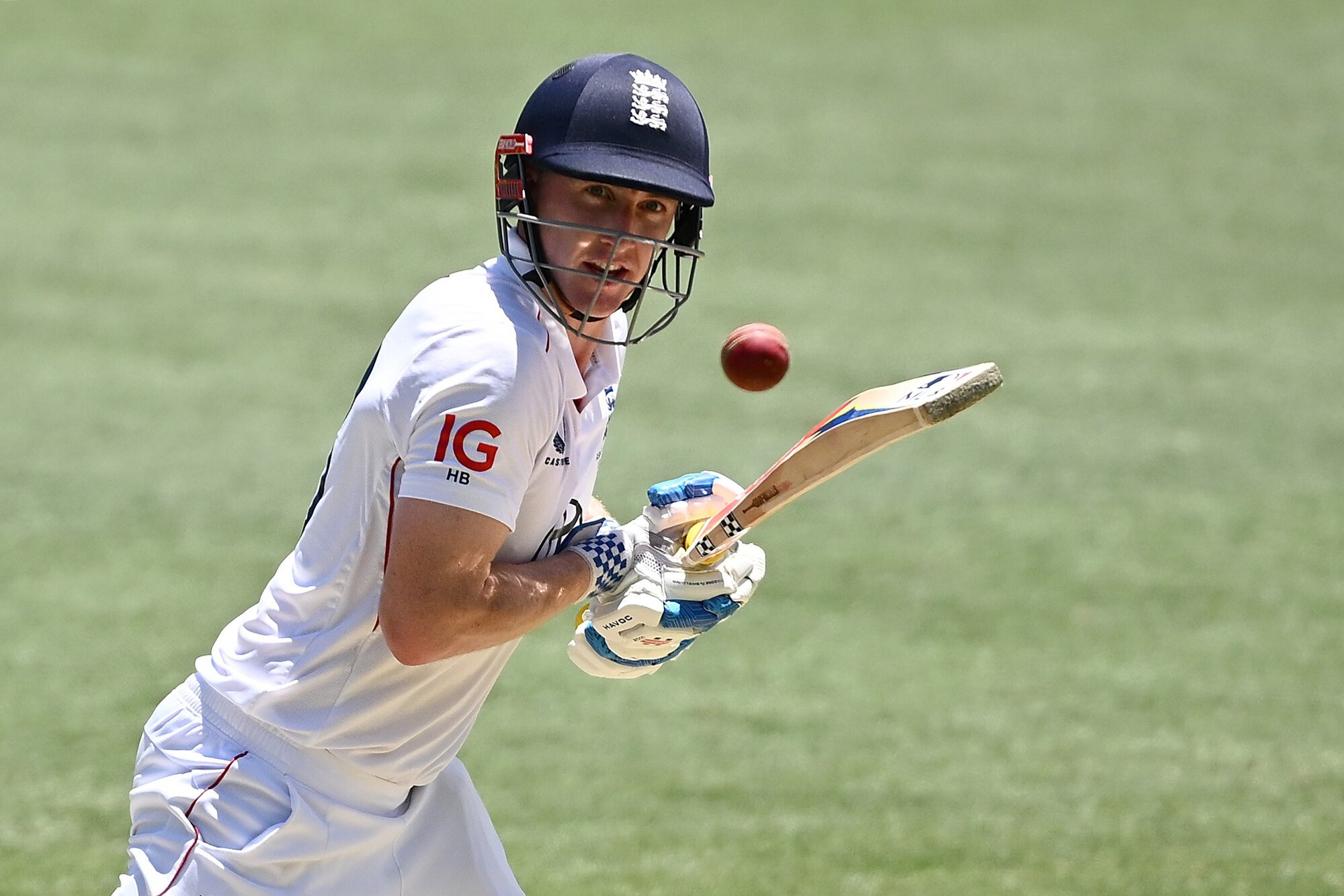 Harry Brook of England plays a shot against Australia during England's failed Ashes campaign. Photo / Photosport