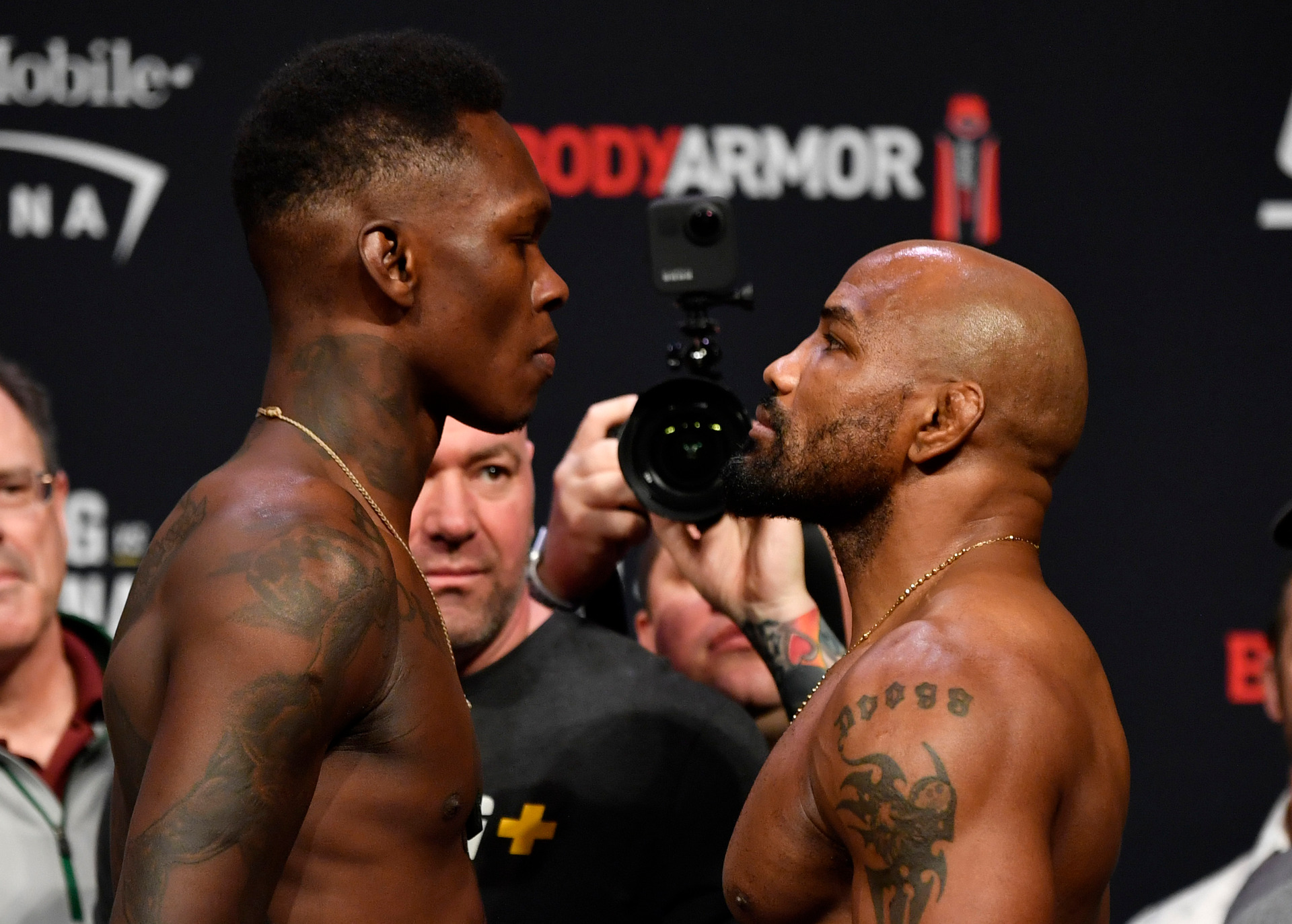 Yoel Romero of Cuba poses on the scale during the UFC 248 weigh-in at  News Photo - Getty Images