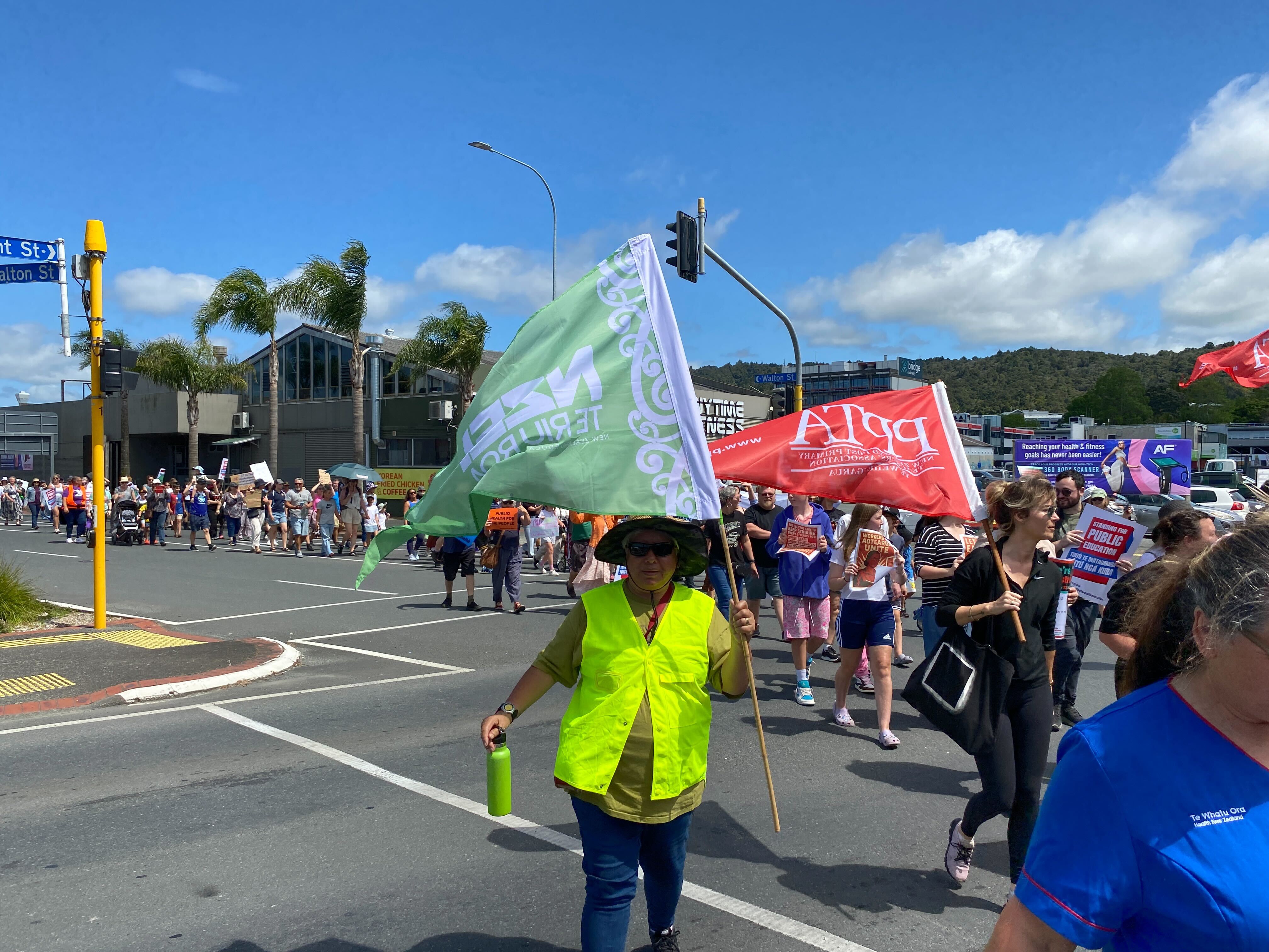 The march moves through central Whangārei. Photo / Denise Piper
