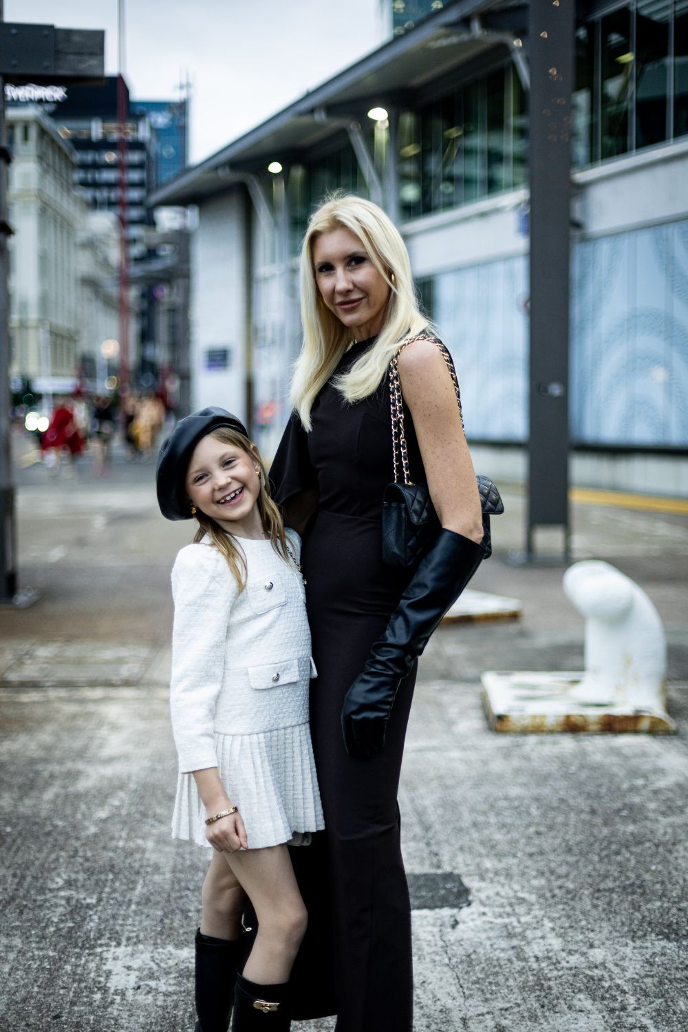 Lola Marshall (8) and mum Tess Woolcock. Photo / Dean Purcell