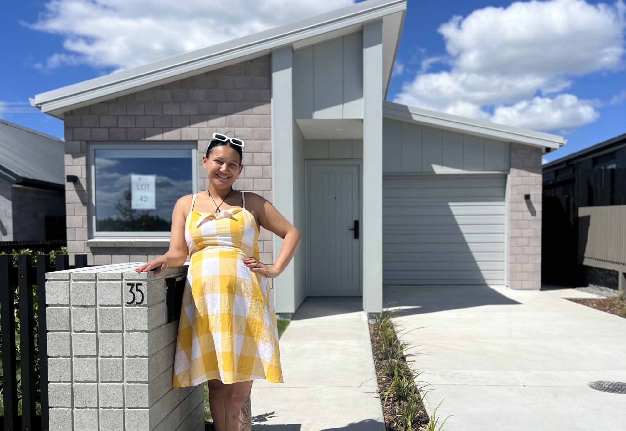 Maioha Phillips and her children have a new three-bedroom home thanks to a new iwi-led affordable rental scheme at Ōwhata. Photo / Kelly Makiha