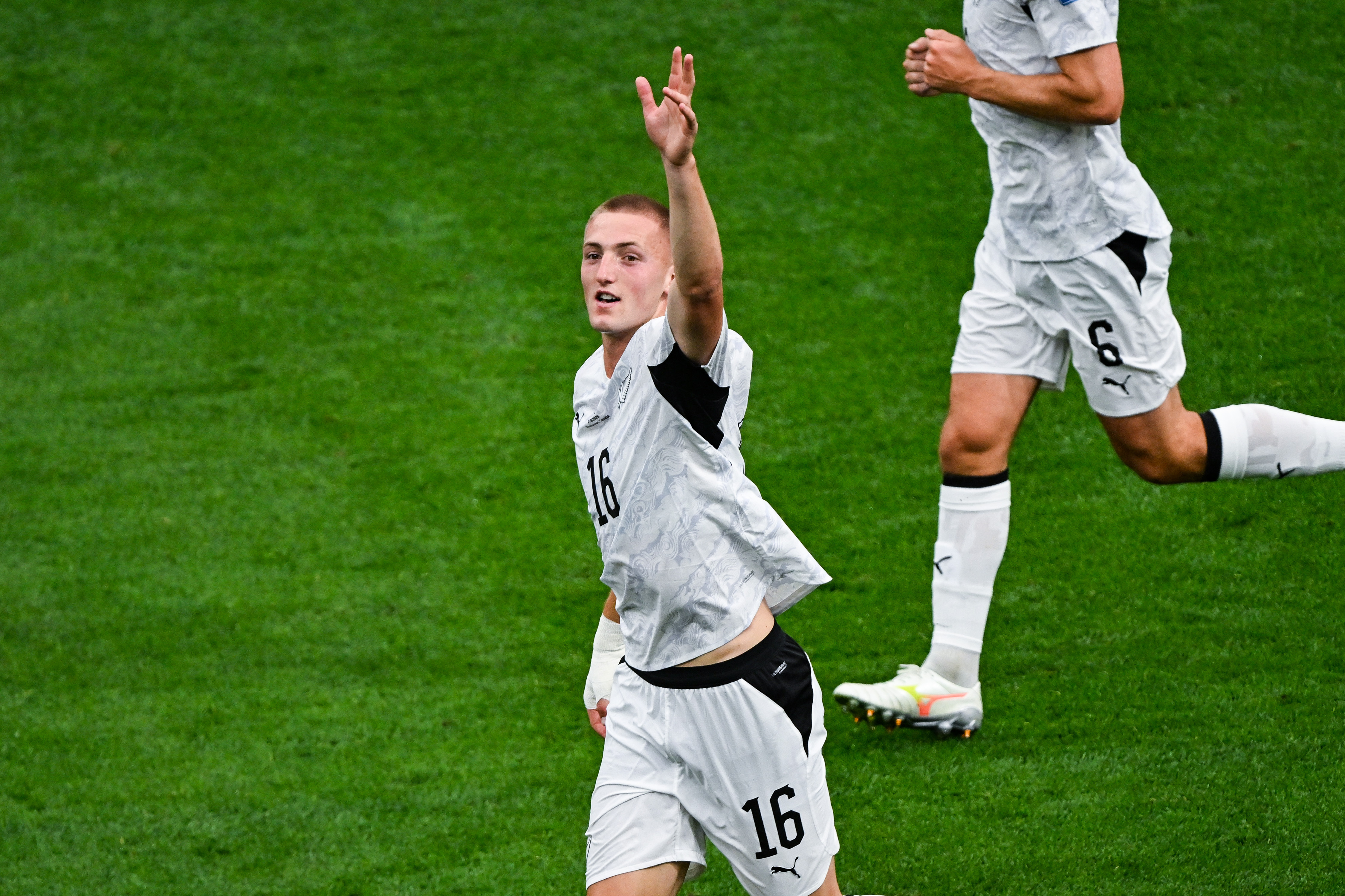 Finn Surman celebrates his goal against Egypt. Photo / Photosport