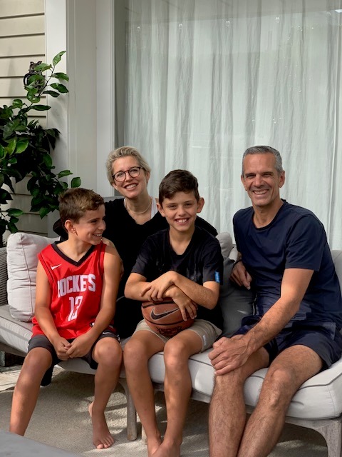 The Emett family, from left: Louis, Helen, Finn and Josh.