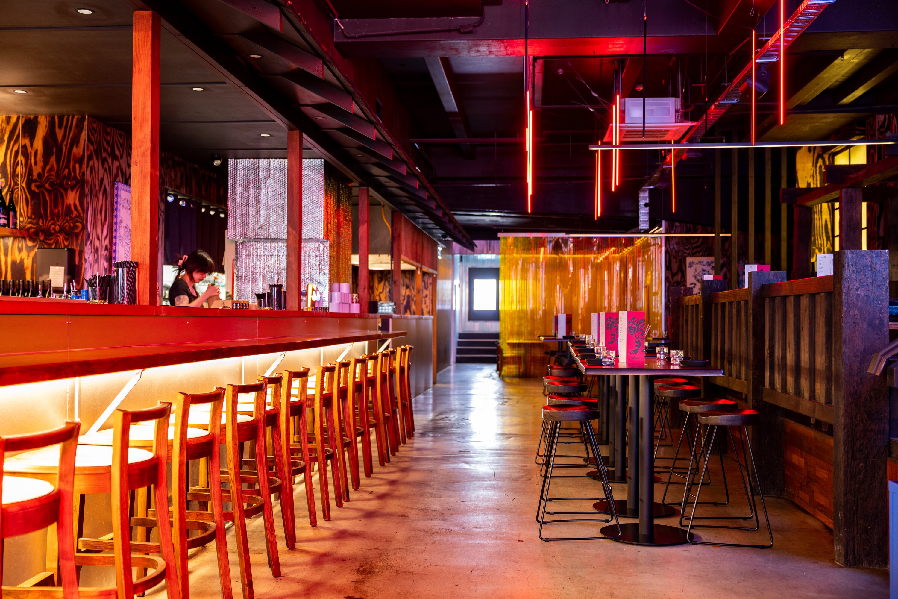 The neon interiors say 