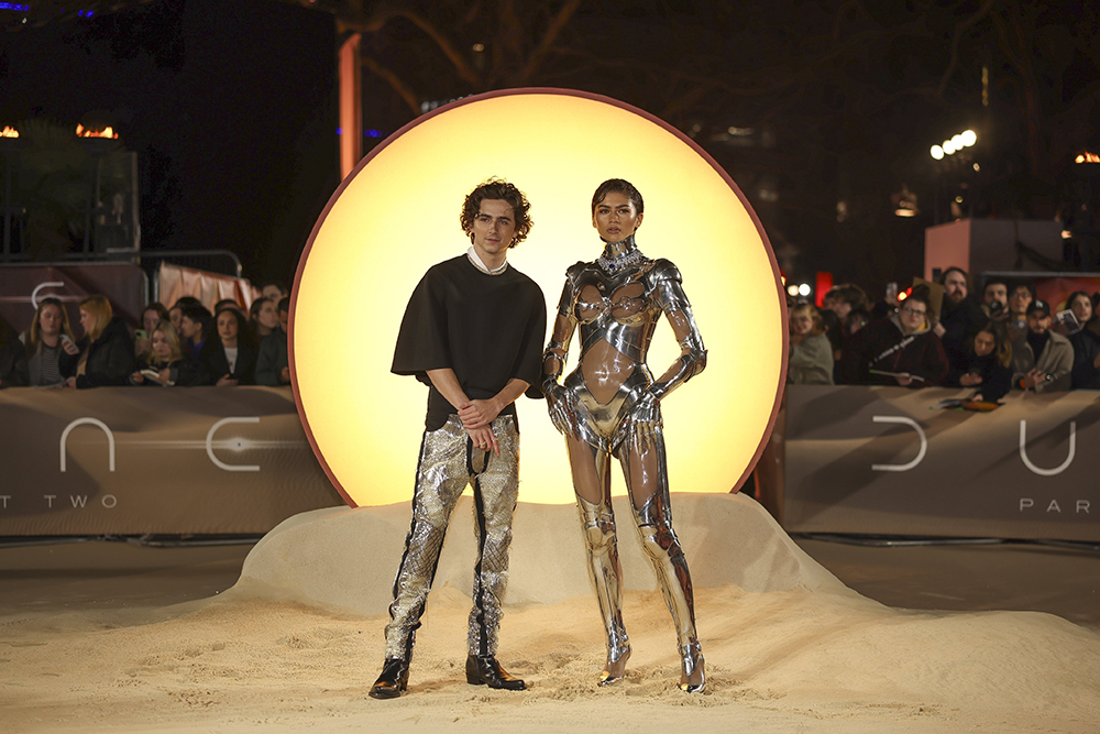 Timothee Chalamet and Zendaya at the world premiere of 'Dune: Part Two' in February. Photo / AP