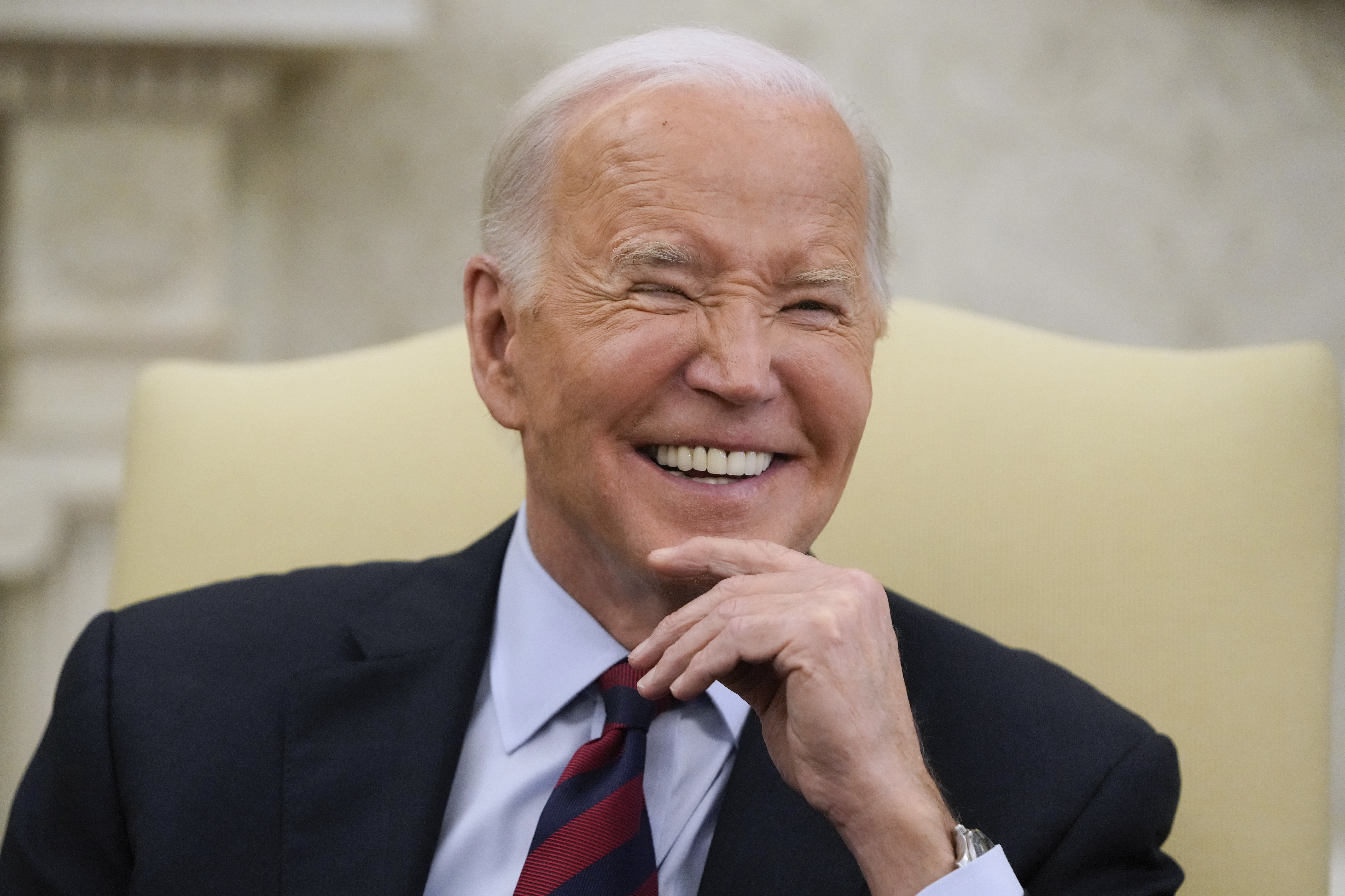 US President Joe Biden pictured at a meeting with Nato Secretary-General Jens Stoltenberg. Photo / AP