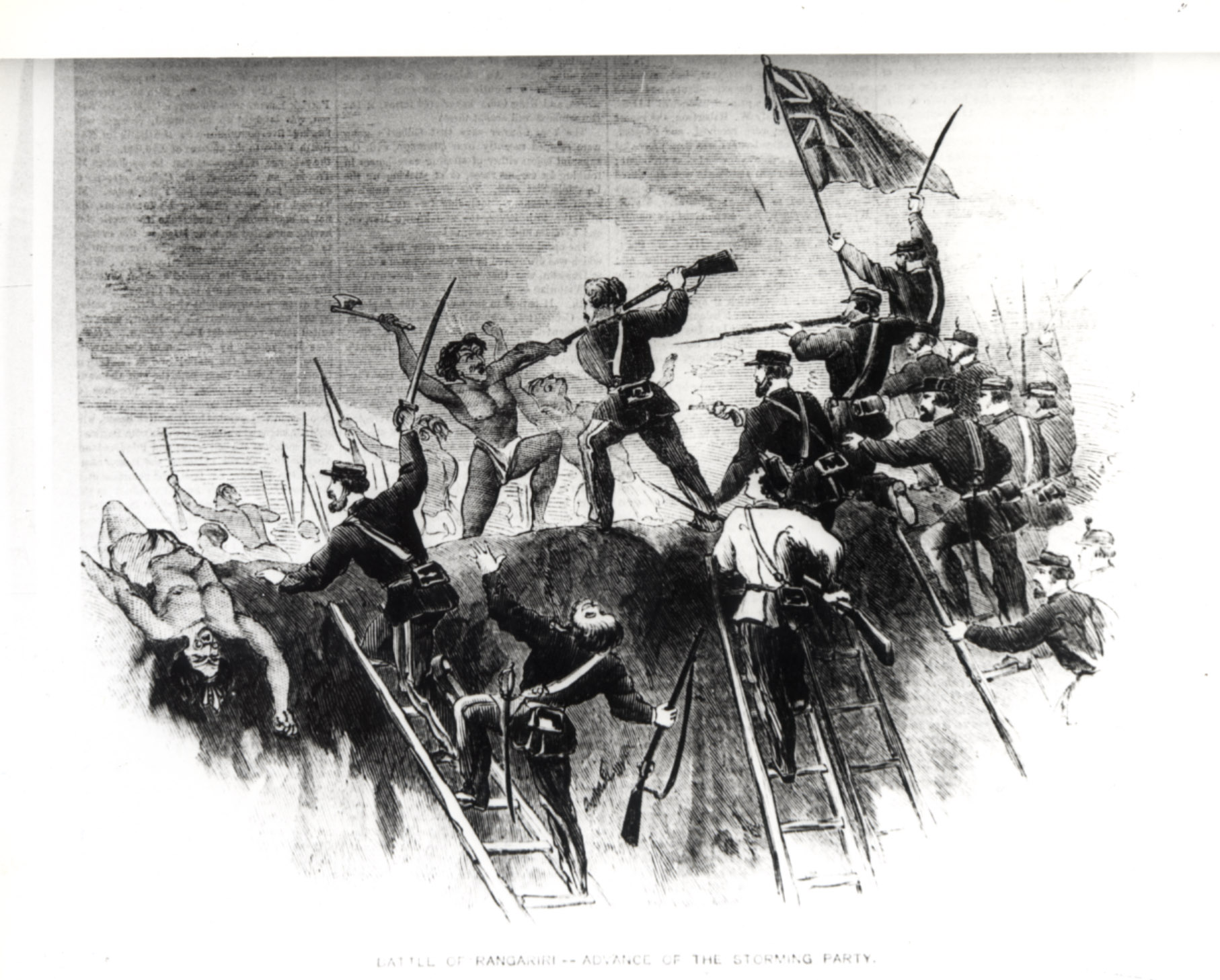 The Battle at Rangiriri Paa was the first major conflict between the defending Waikato-Tanui forces and the British and Colonial troops. Photo / Supplied